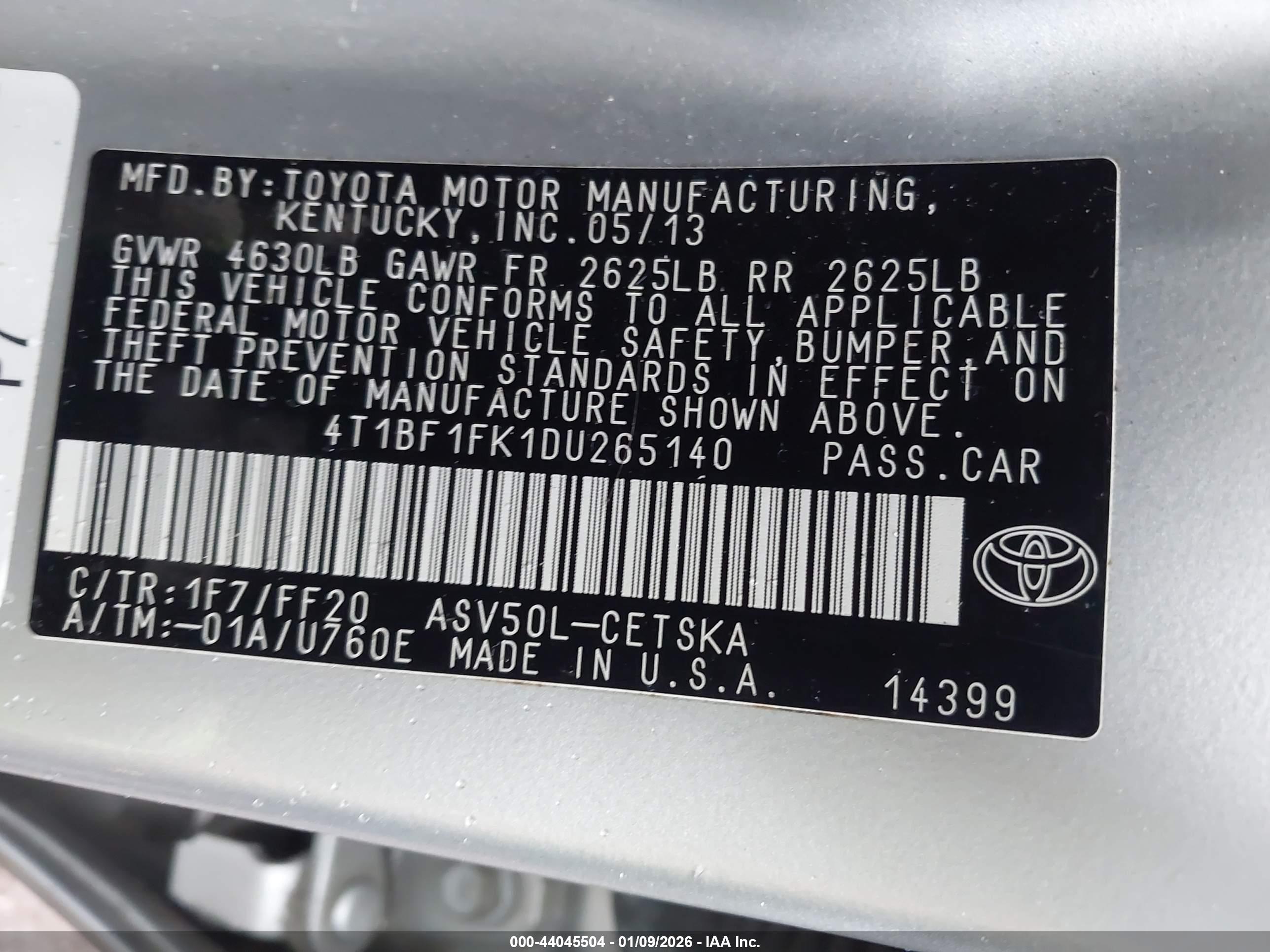 TOYOTA CAMRY image 9