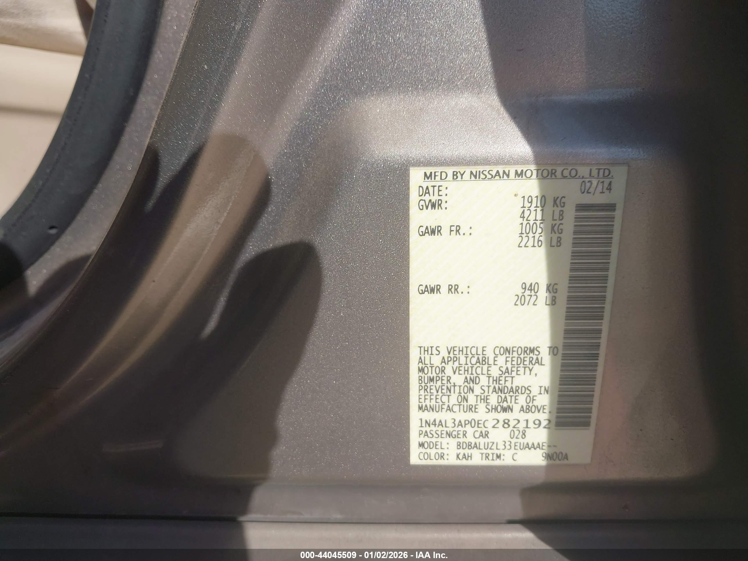 NISSAN ALTIMA image 9