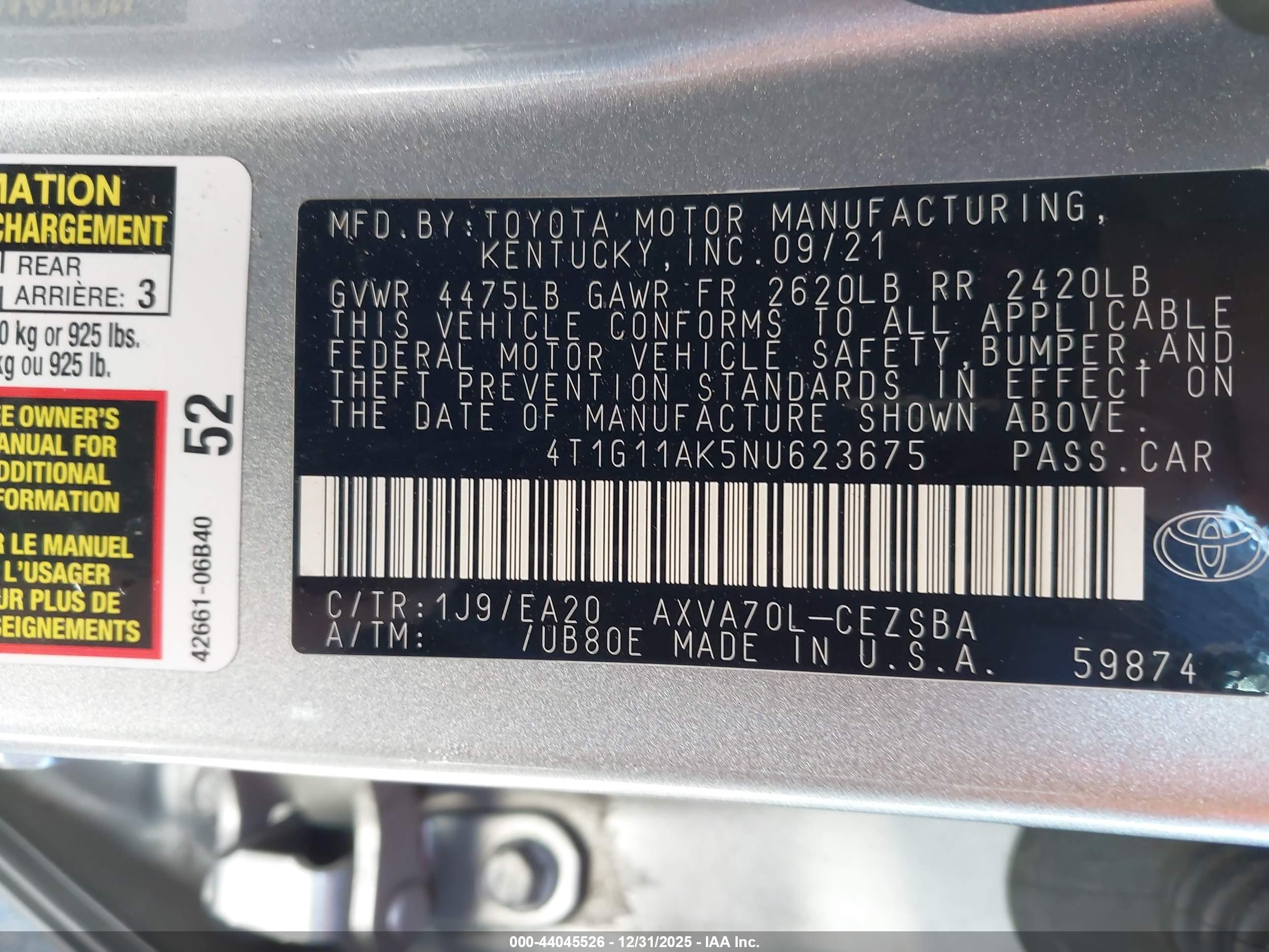 TOYOTA CAMRY image 9