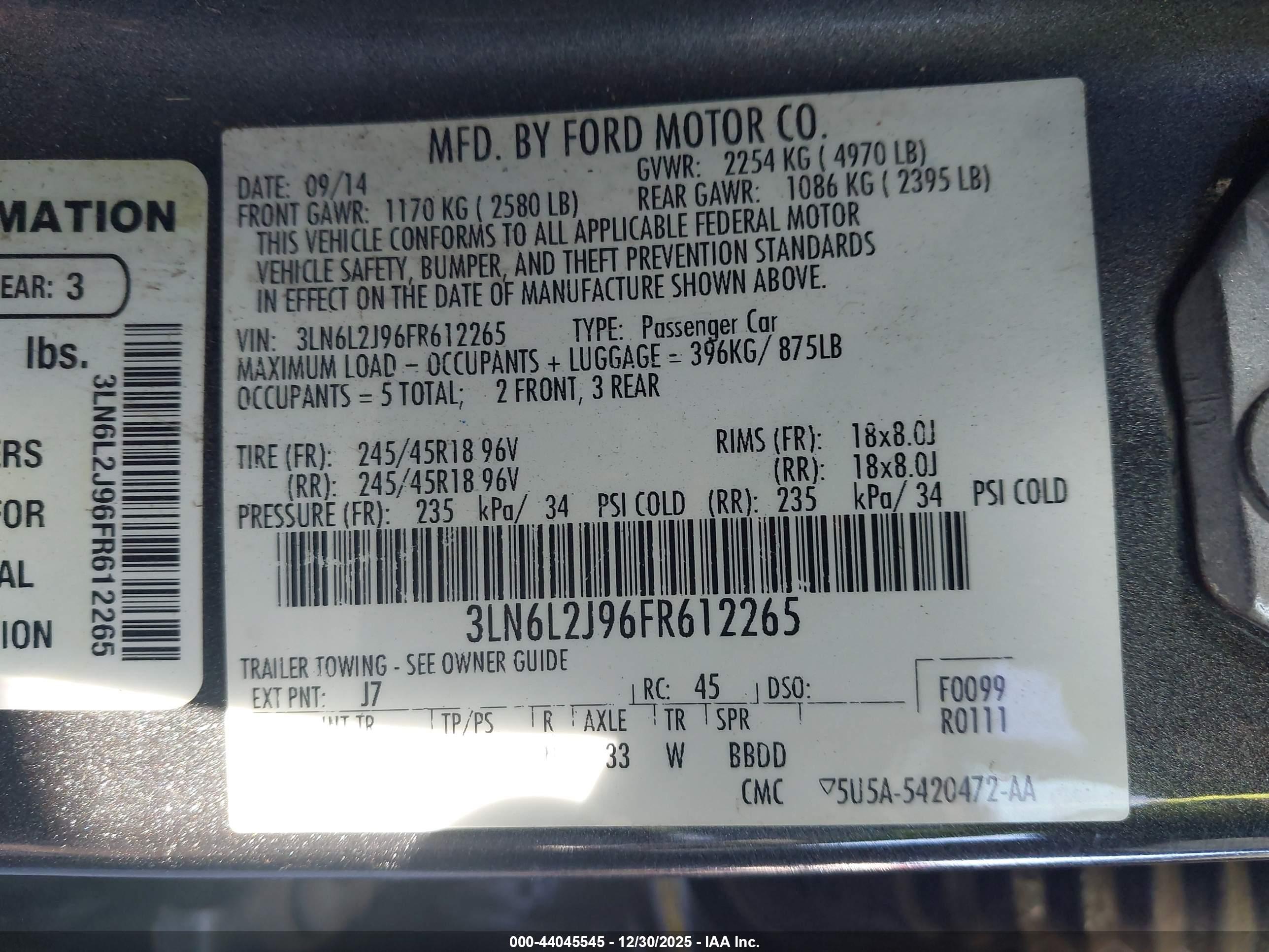 LINCOLN MKZ image 9