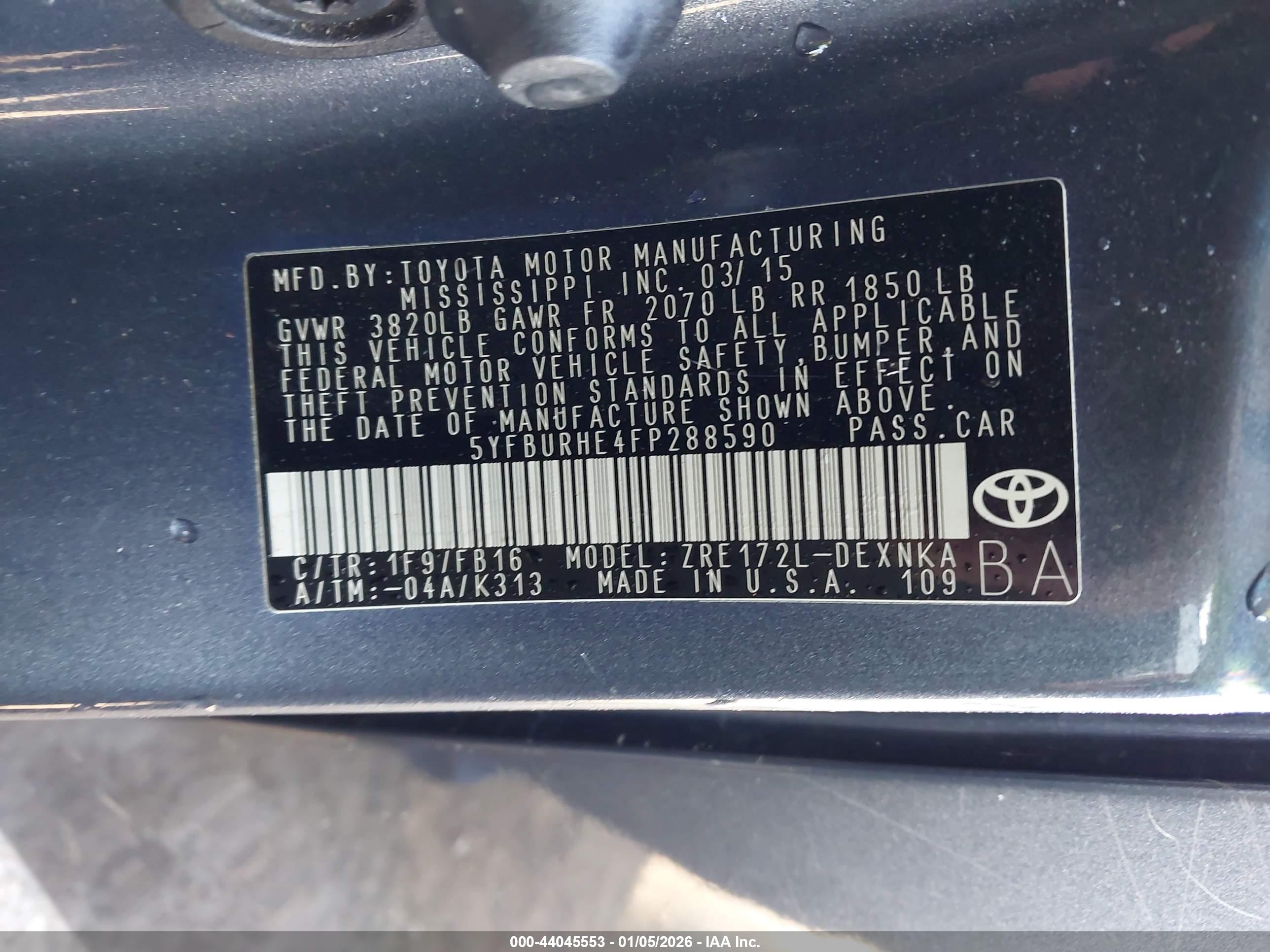 TOYOTA COROLLA image 9