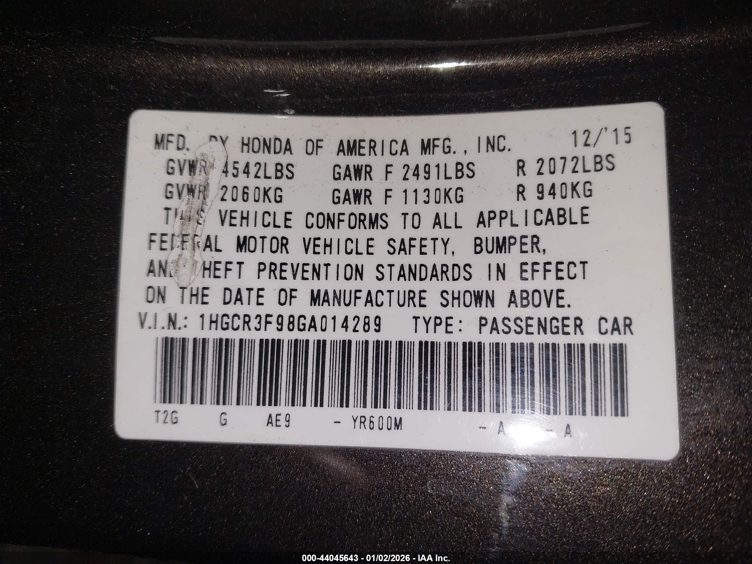 HONDA ACCORD image 9