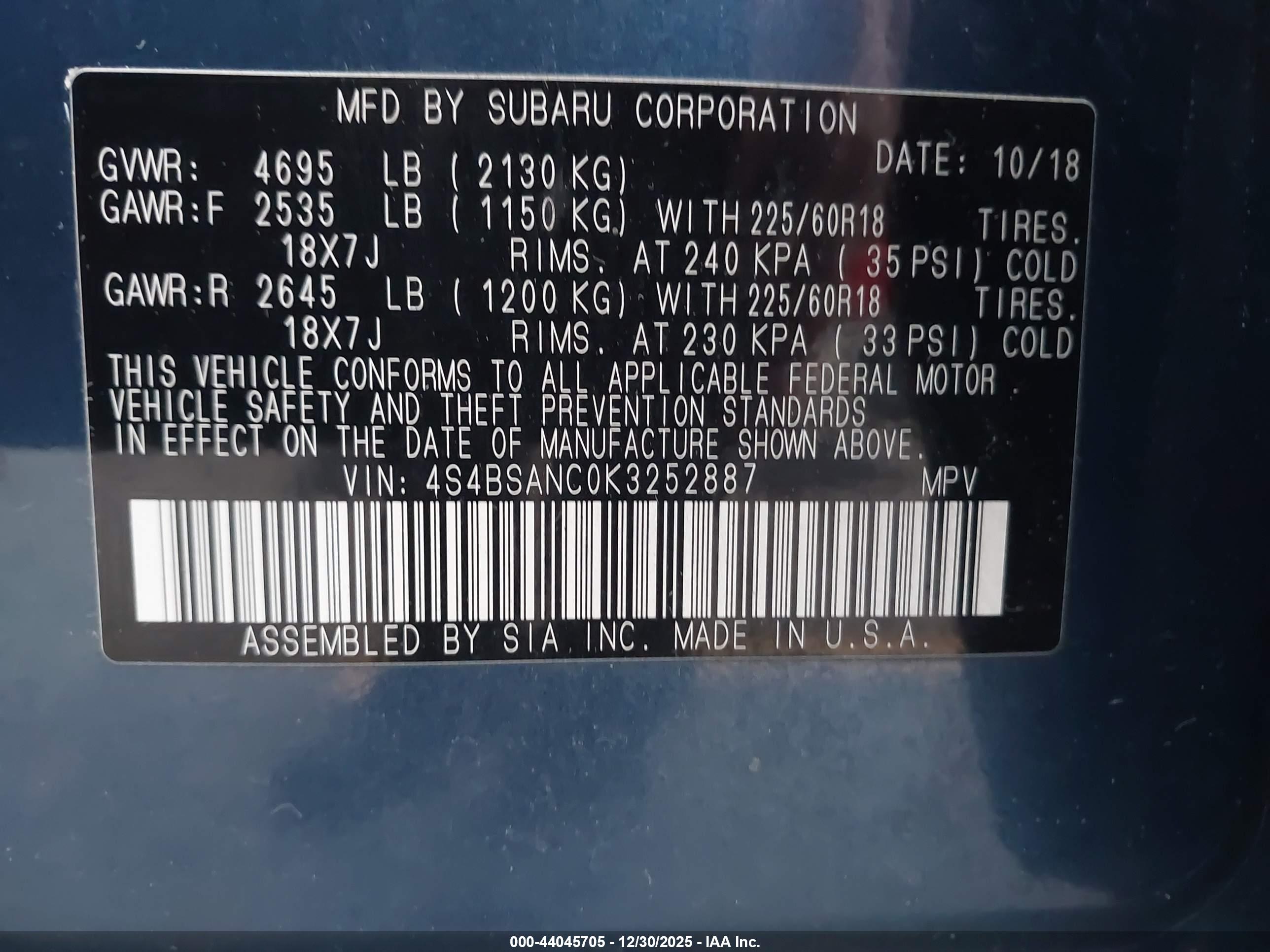 SUBARU OUTBACK image 9