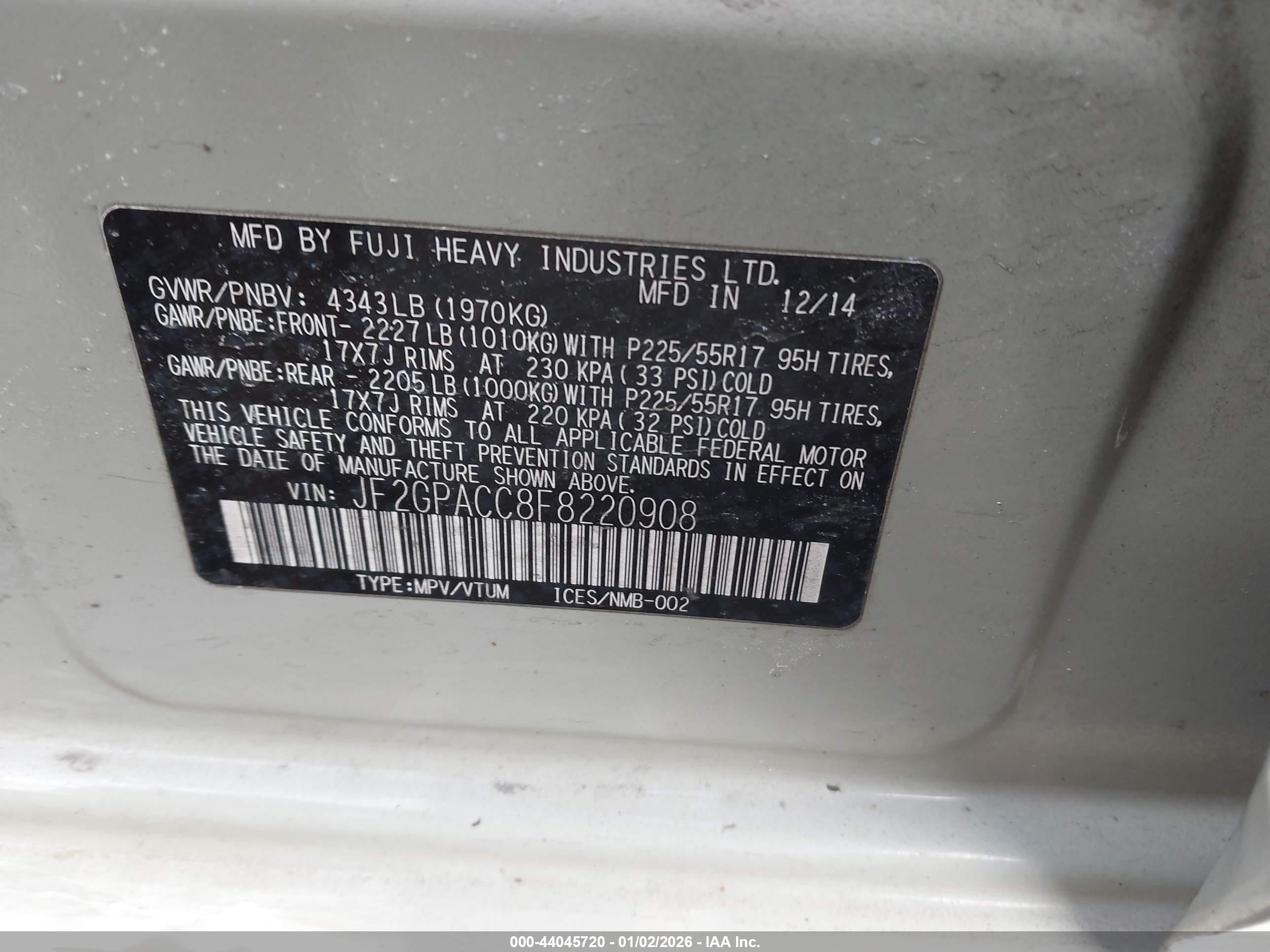 SUBARU XV image 9