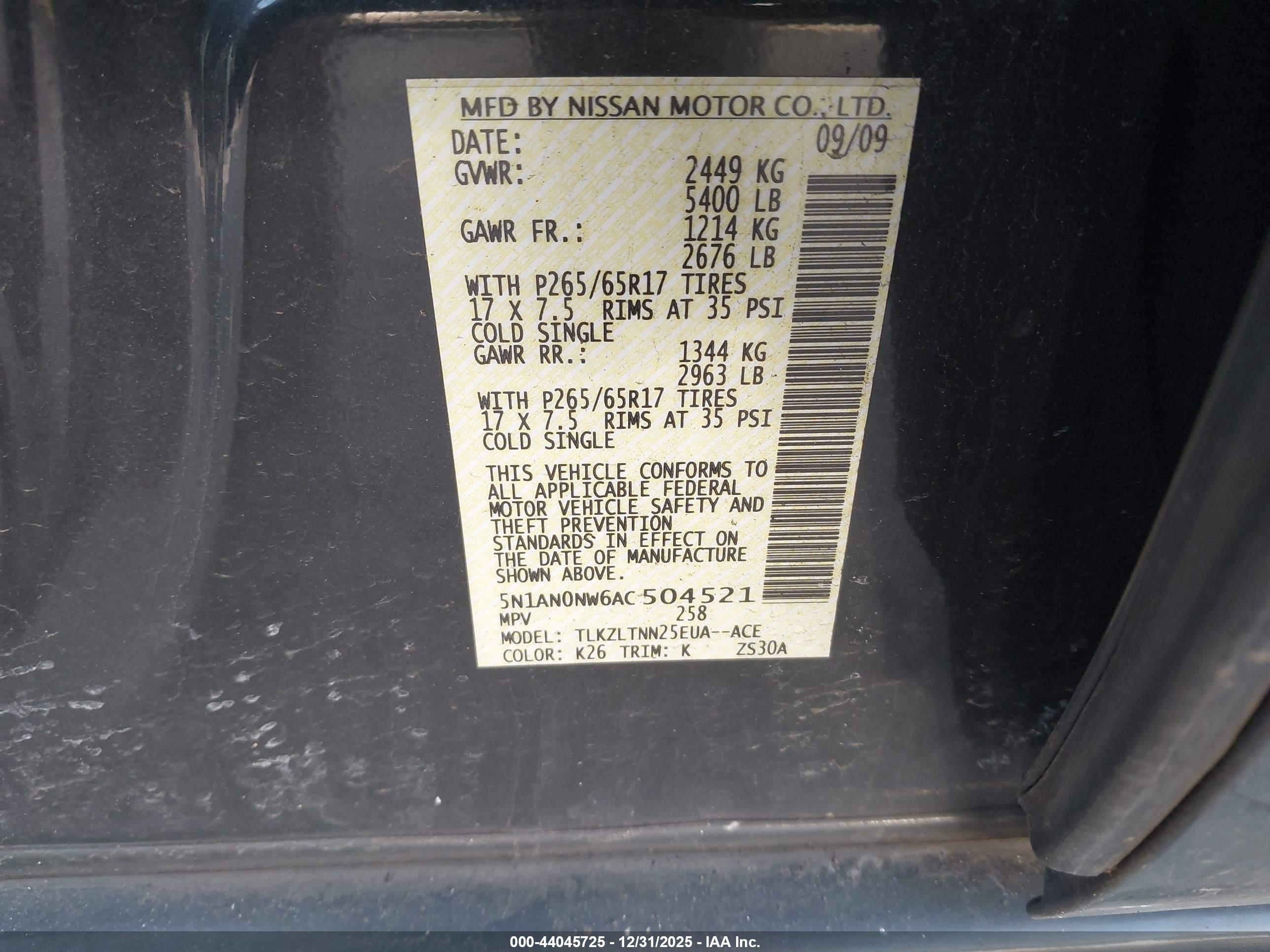 NISSAN XTERRA image 9