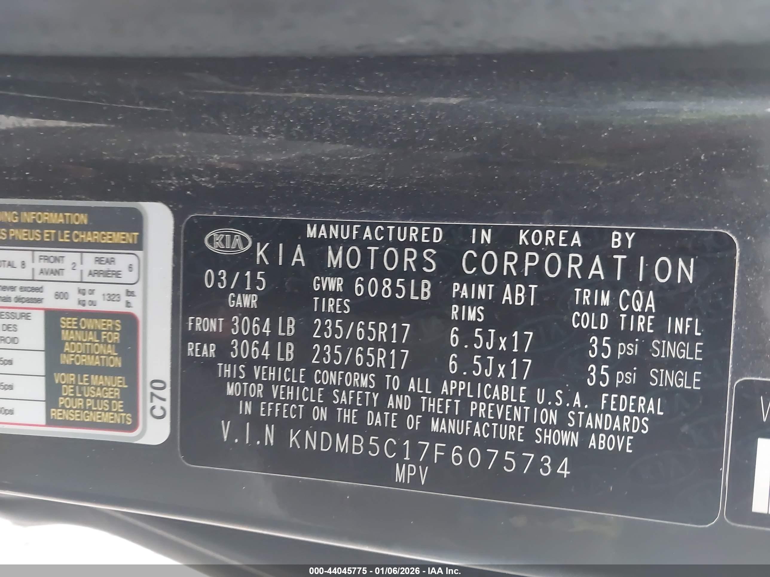 KIA SEDONA image 9