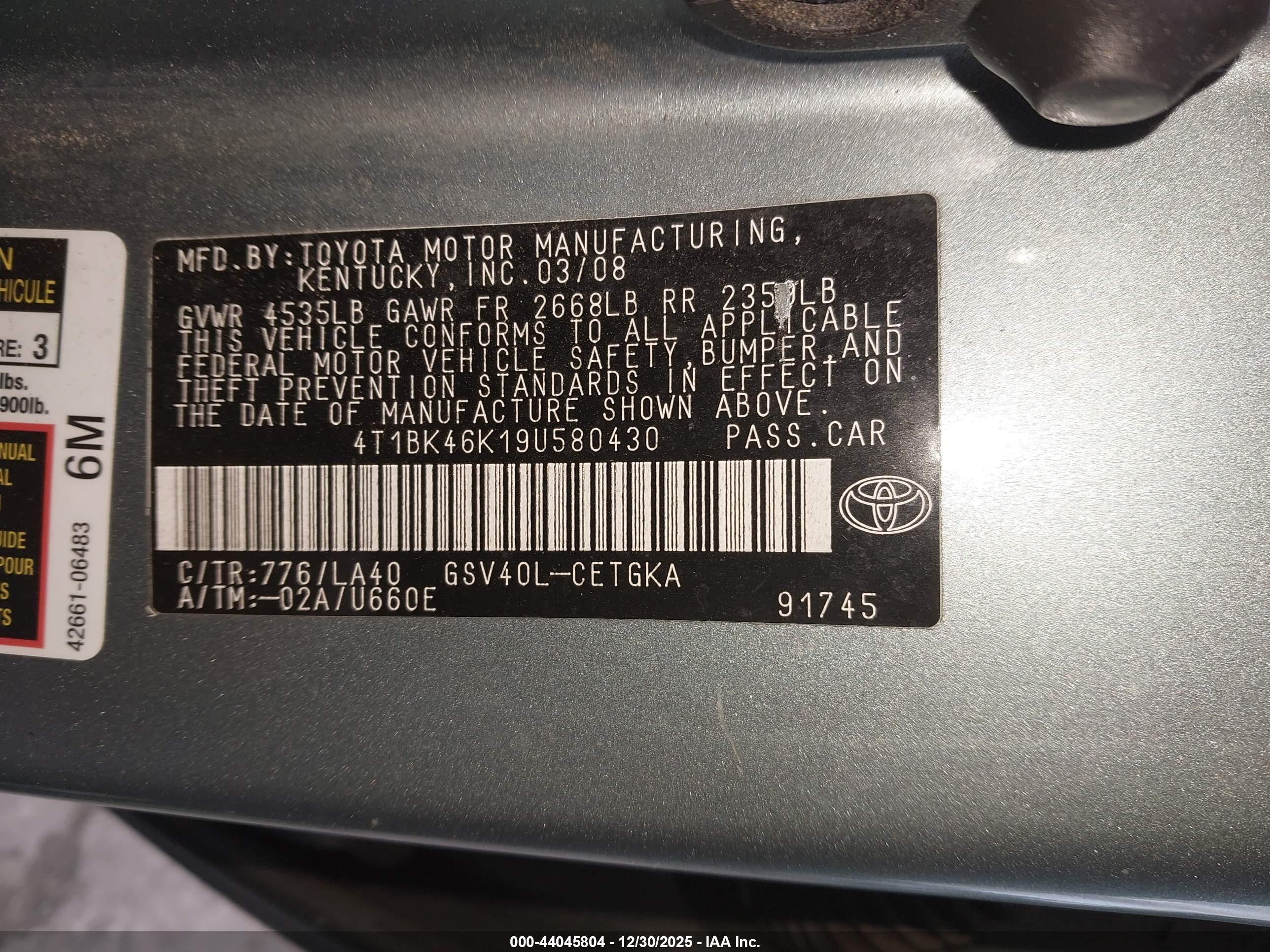 TOYOTA CAMRY image 9