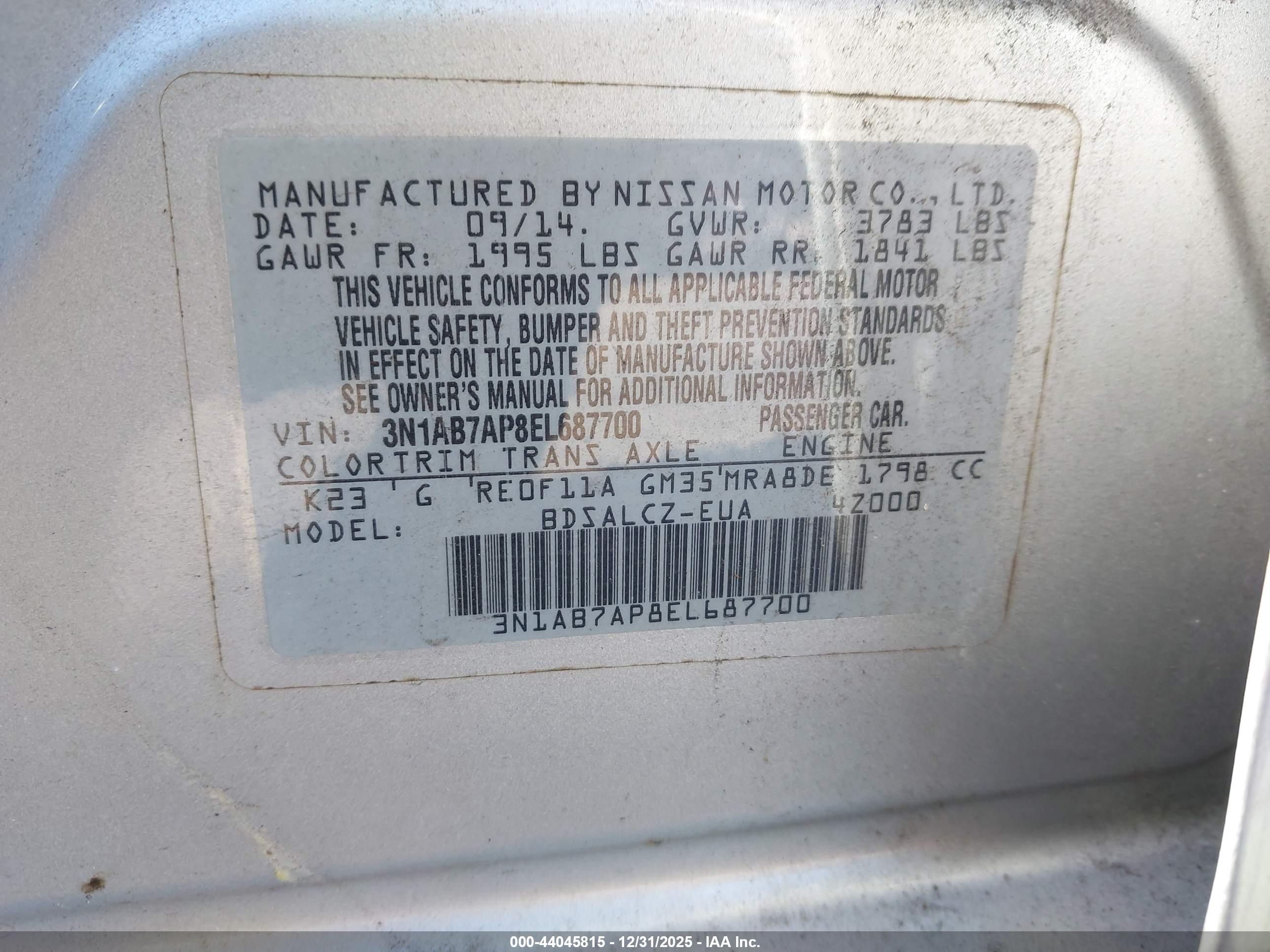 NISSAN SENTRA image 9