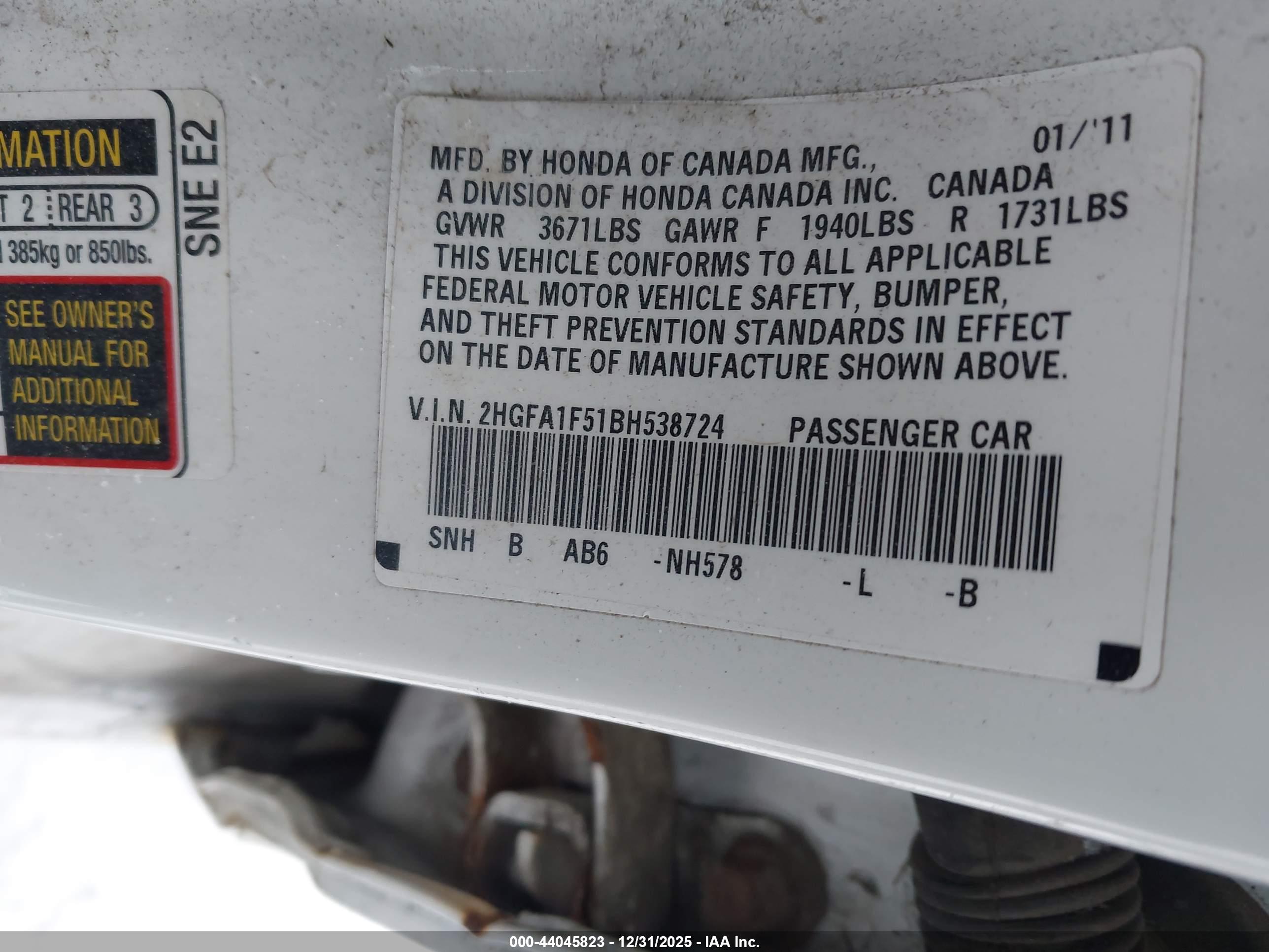 HONDA CIVIC image 9