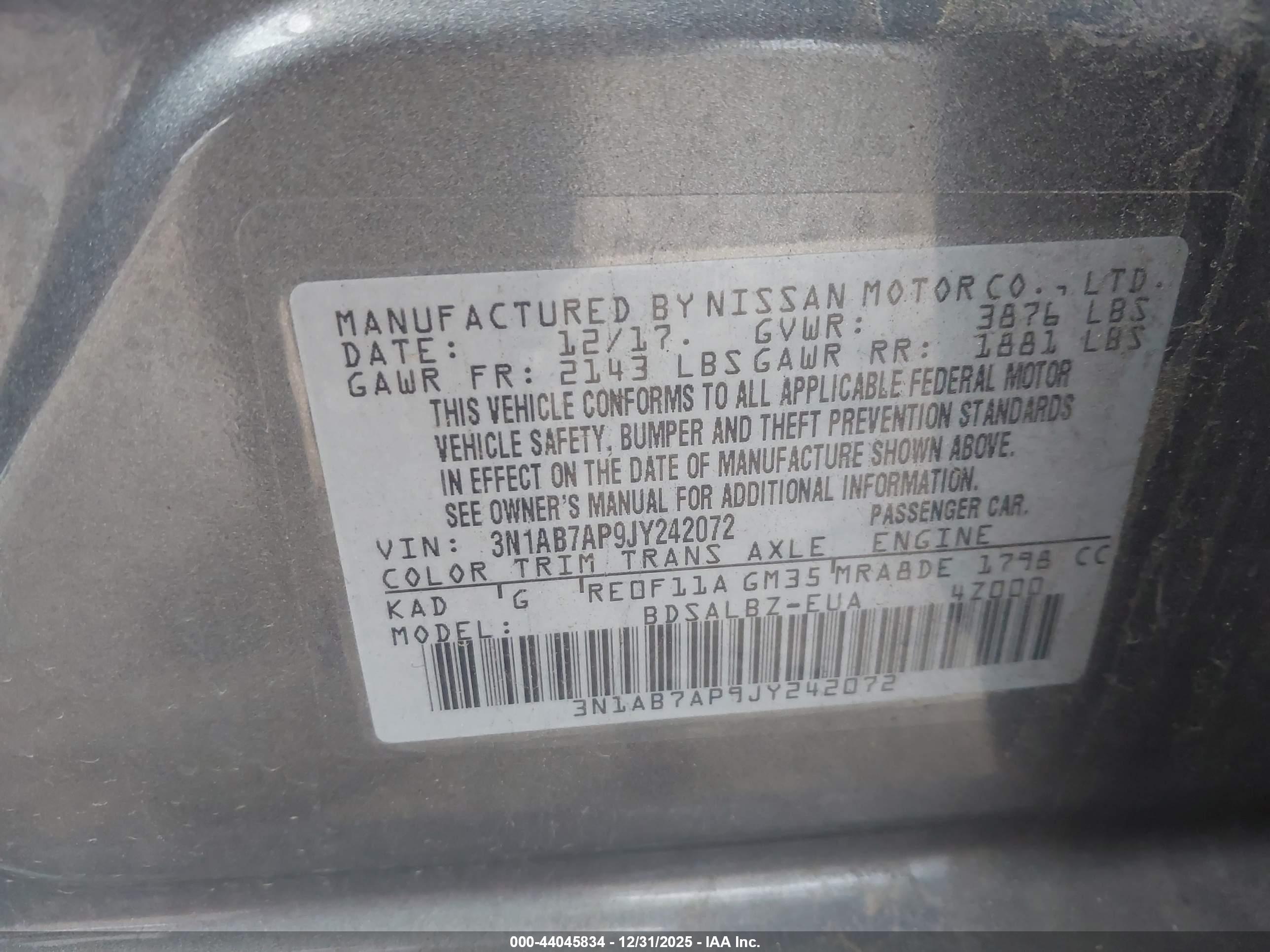 NISSAN SENTRA image 9
