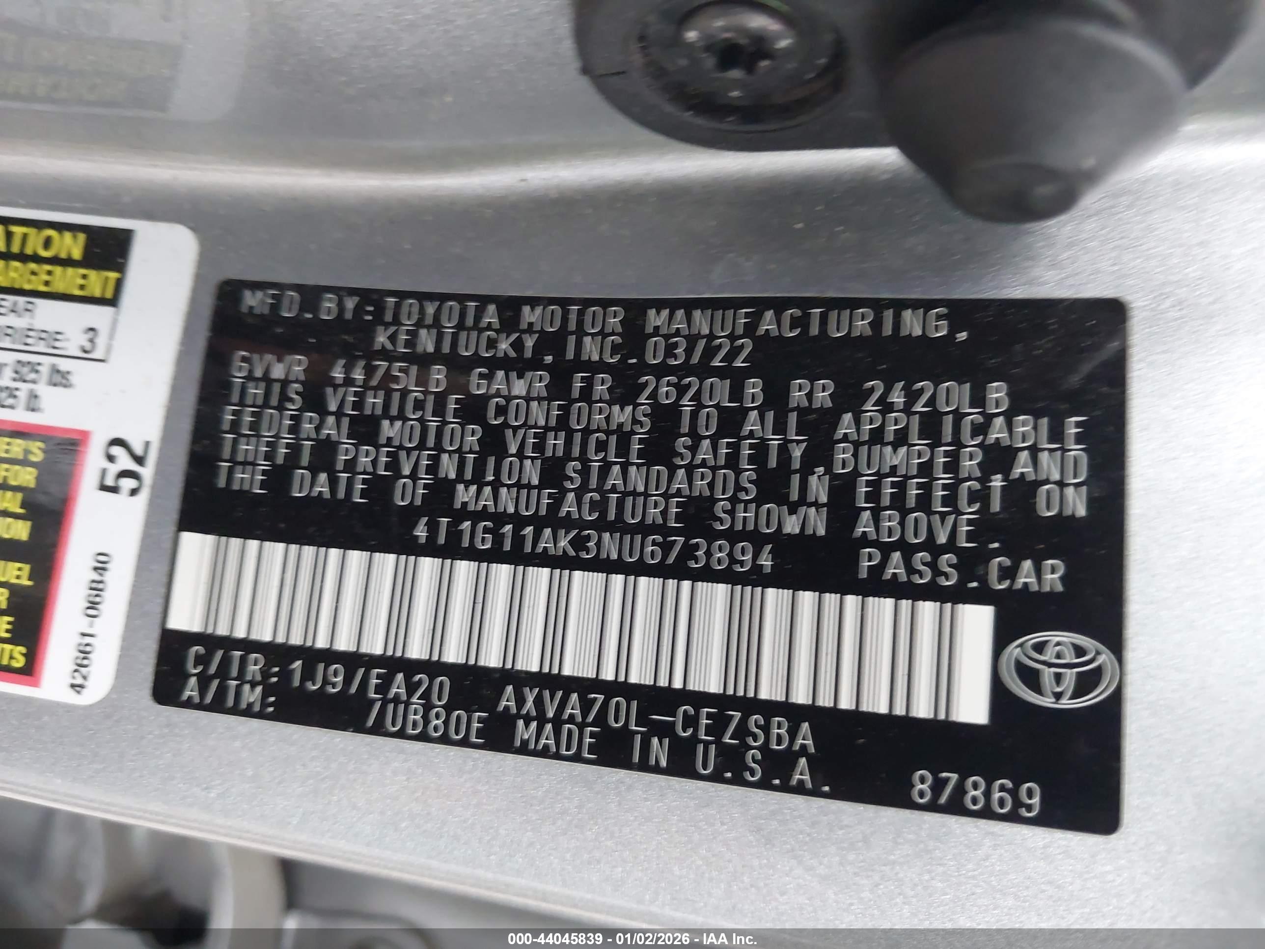 TOYOTA CAMRY image 9