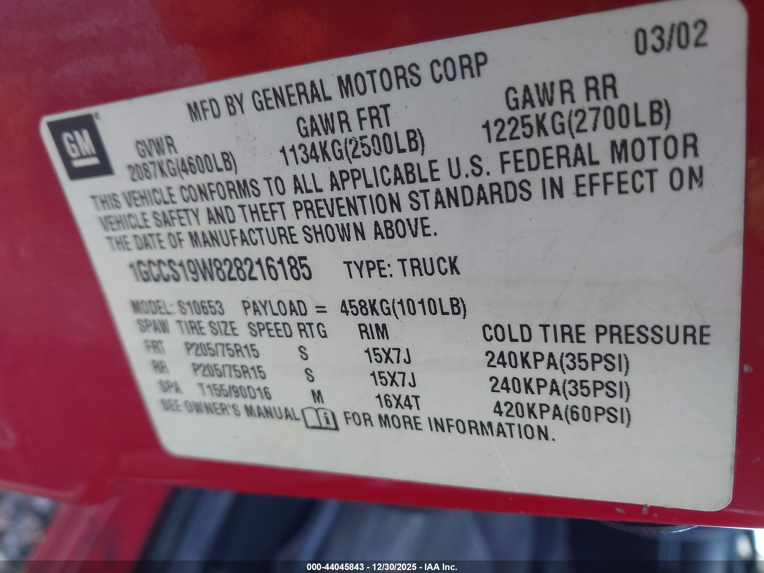 CHEVROLET S-10 image 9
