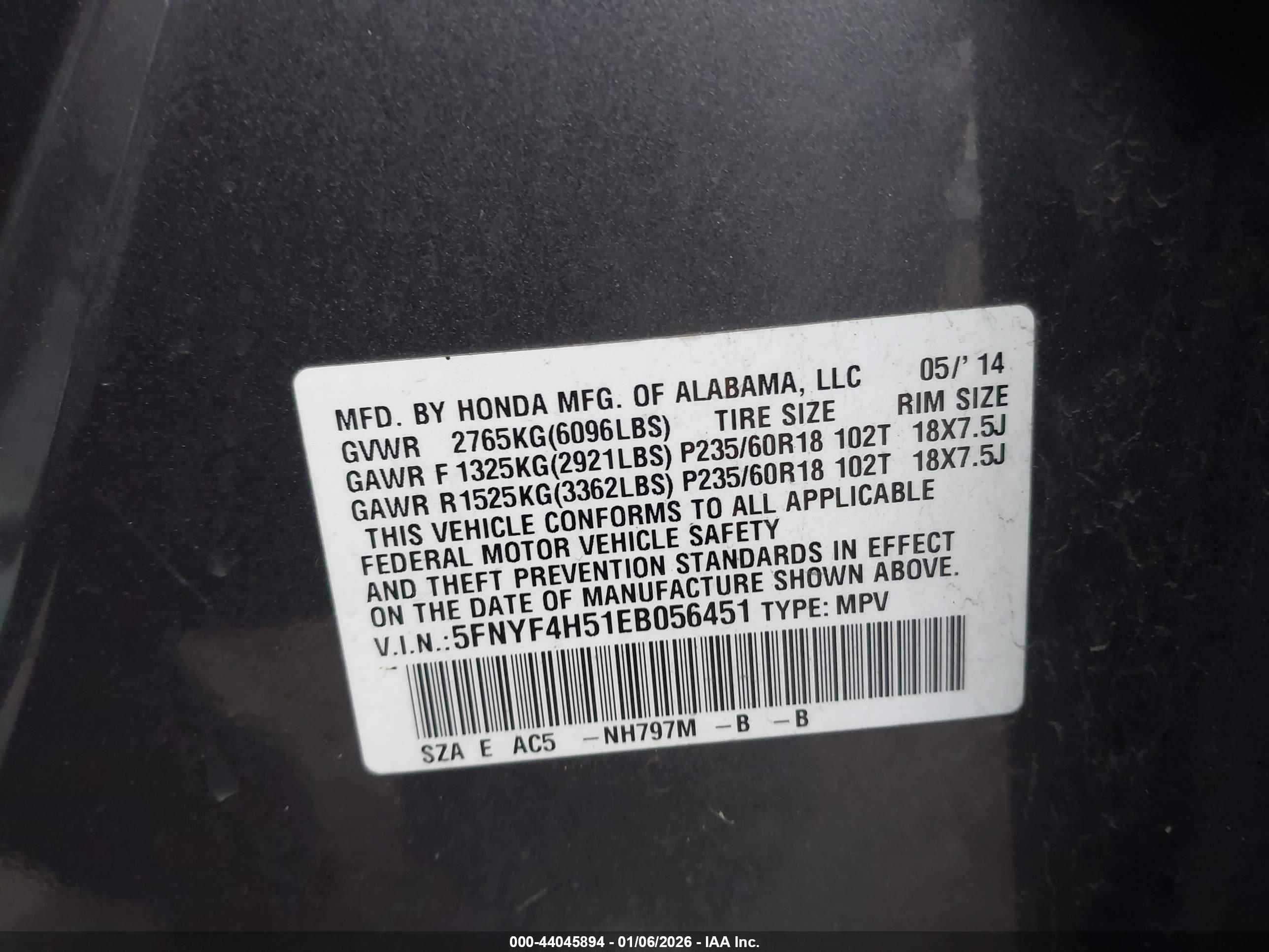 HONDA PILOT image 9