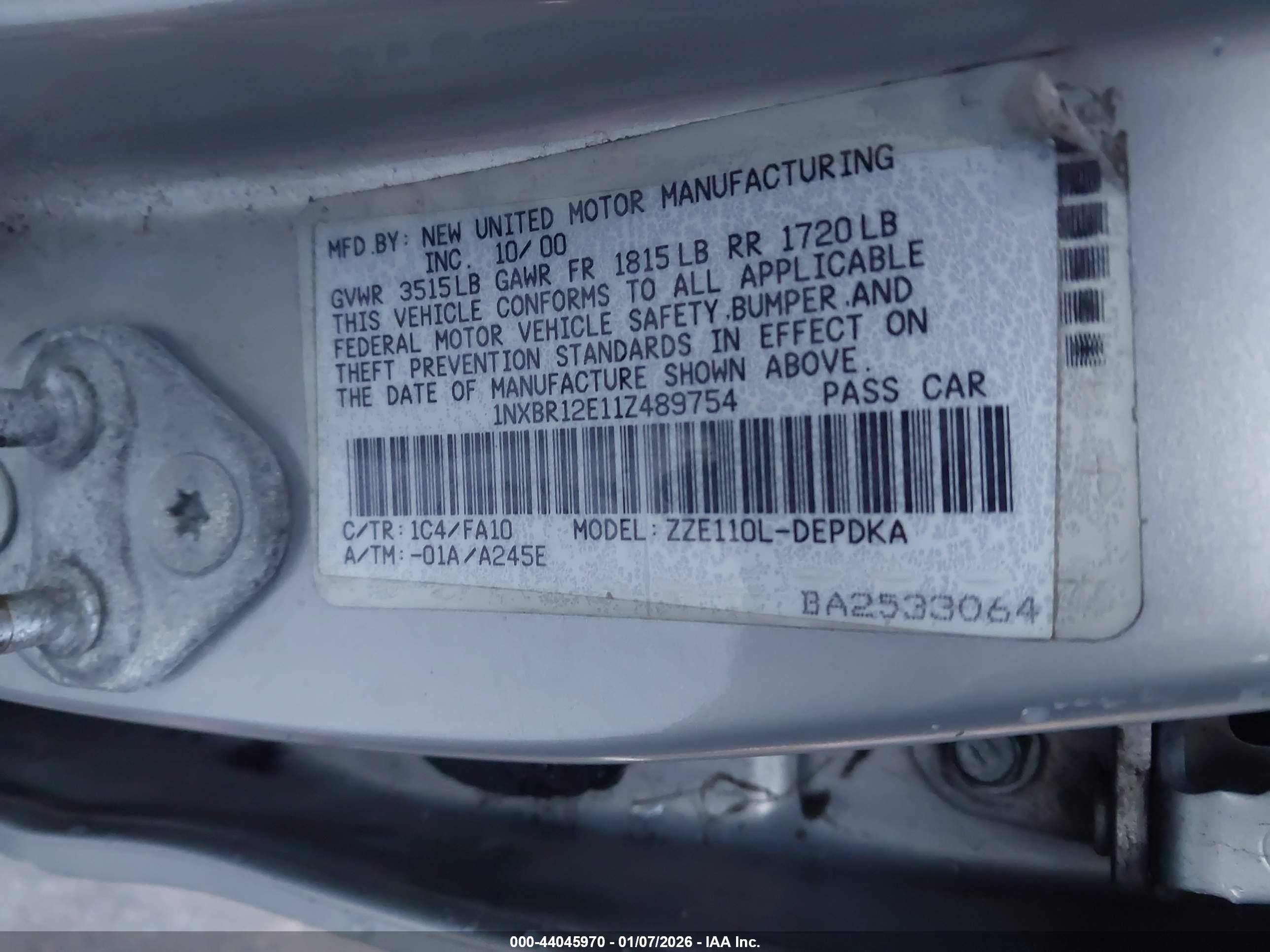 TOYOTA COROLLA image 9