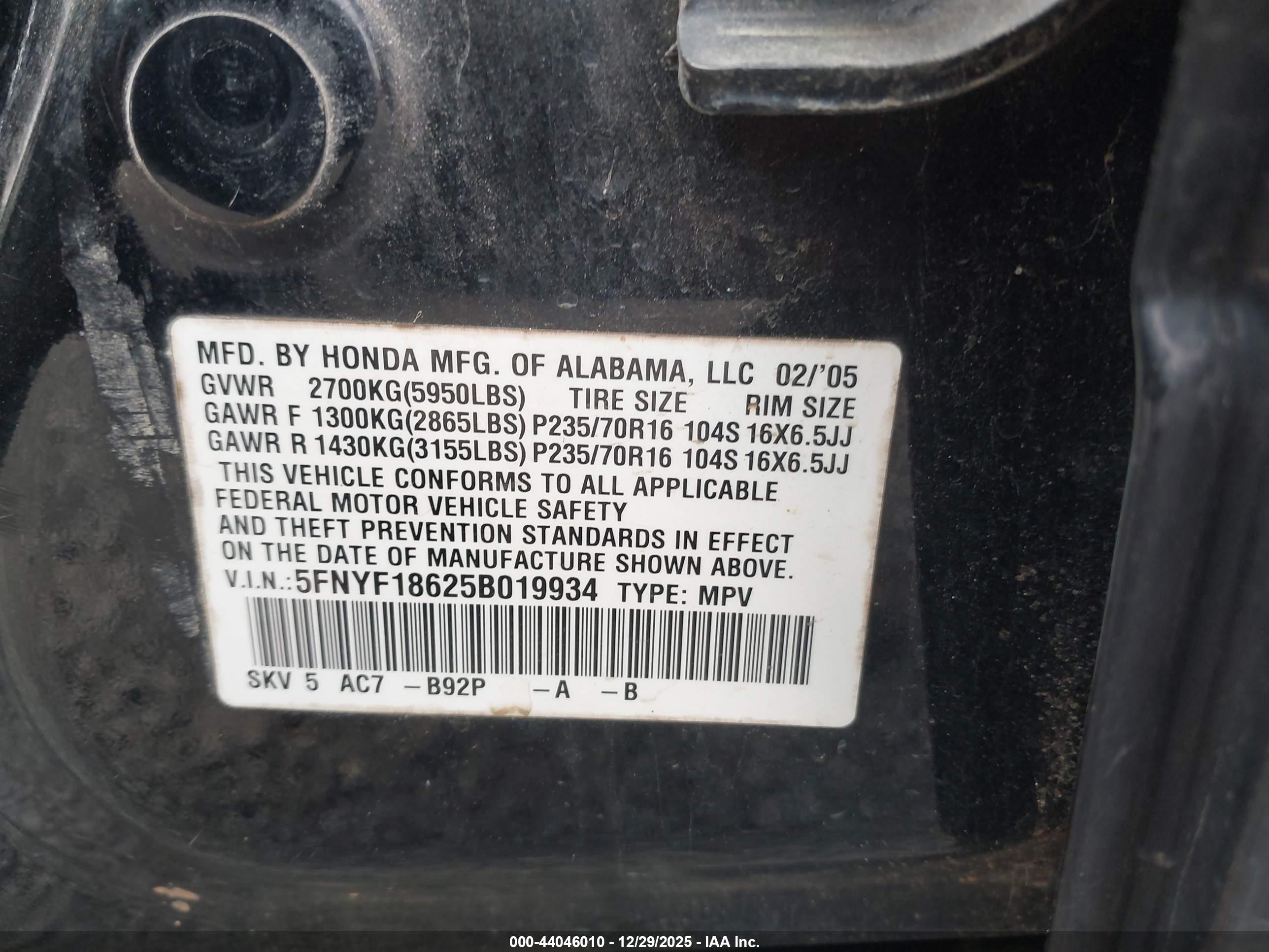 HONDA PILOT image 9