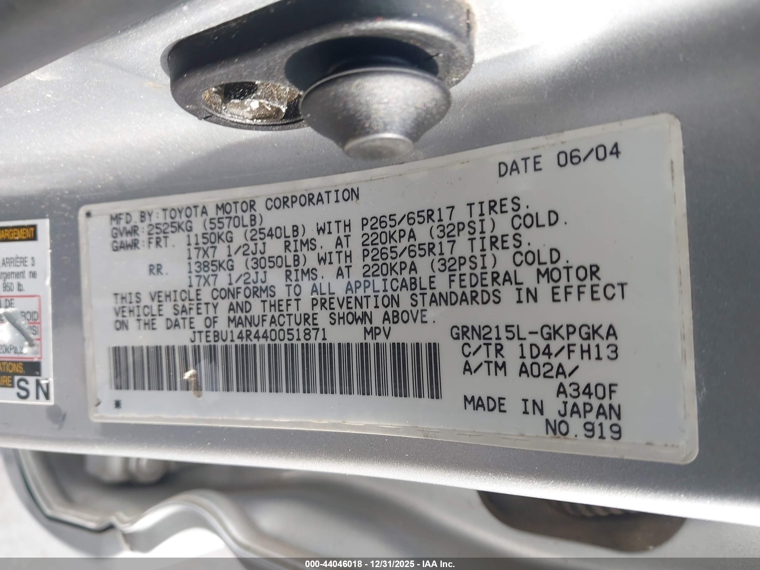 TOYOTA 4RUNNER image 9