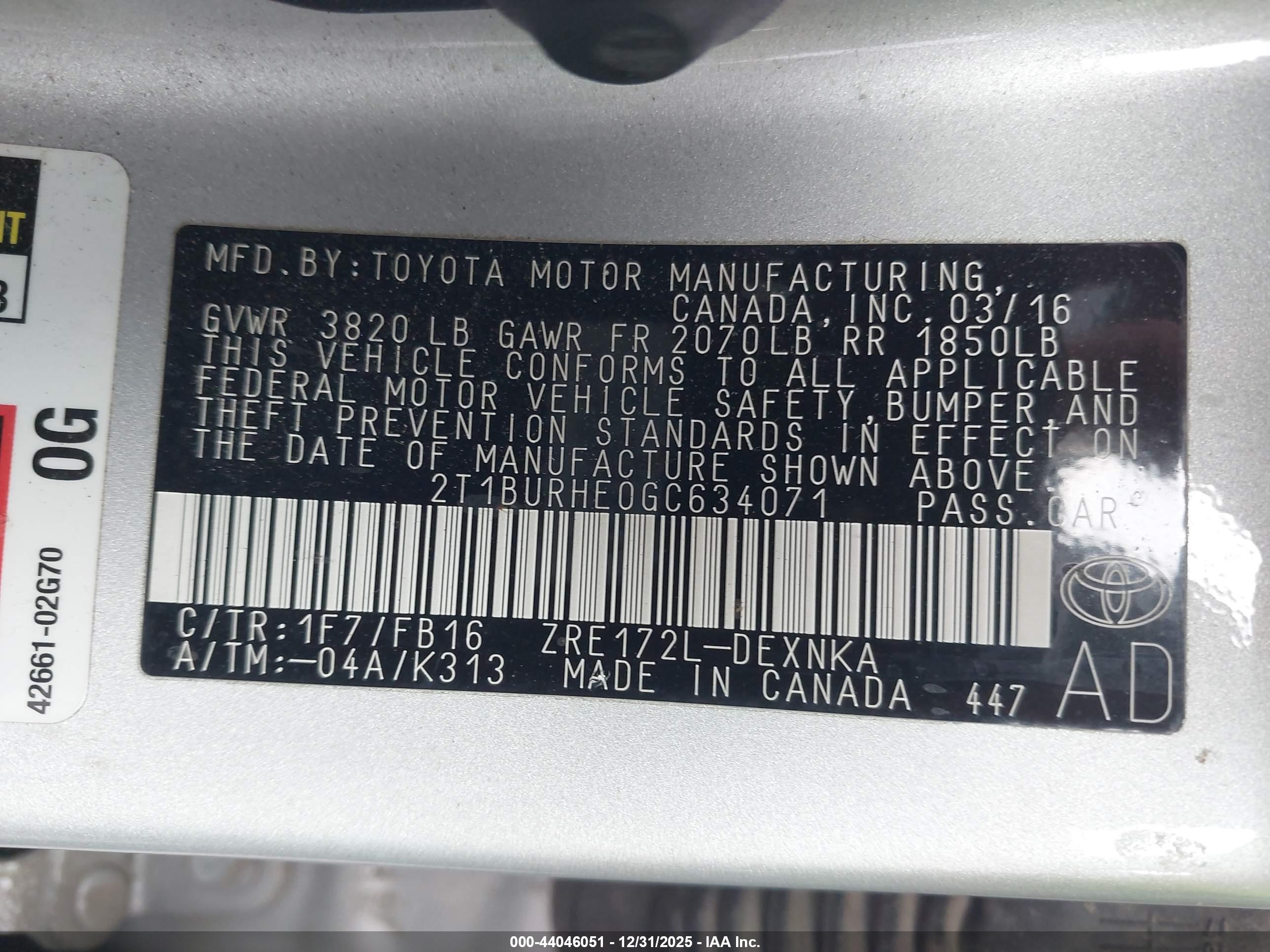 TOYOTA COROLLA image 9