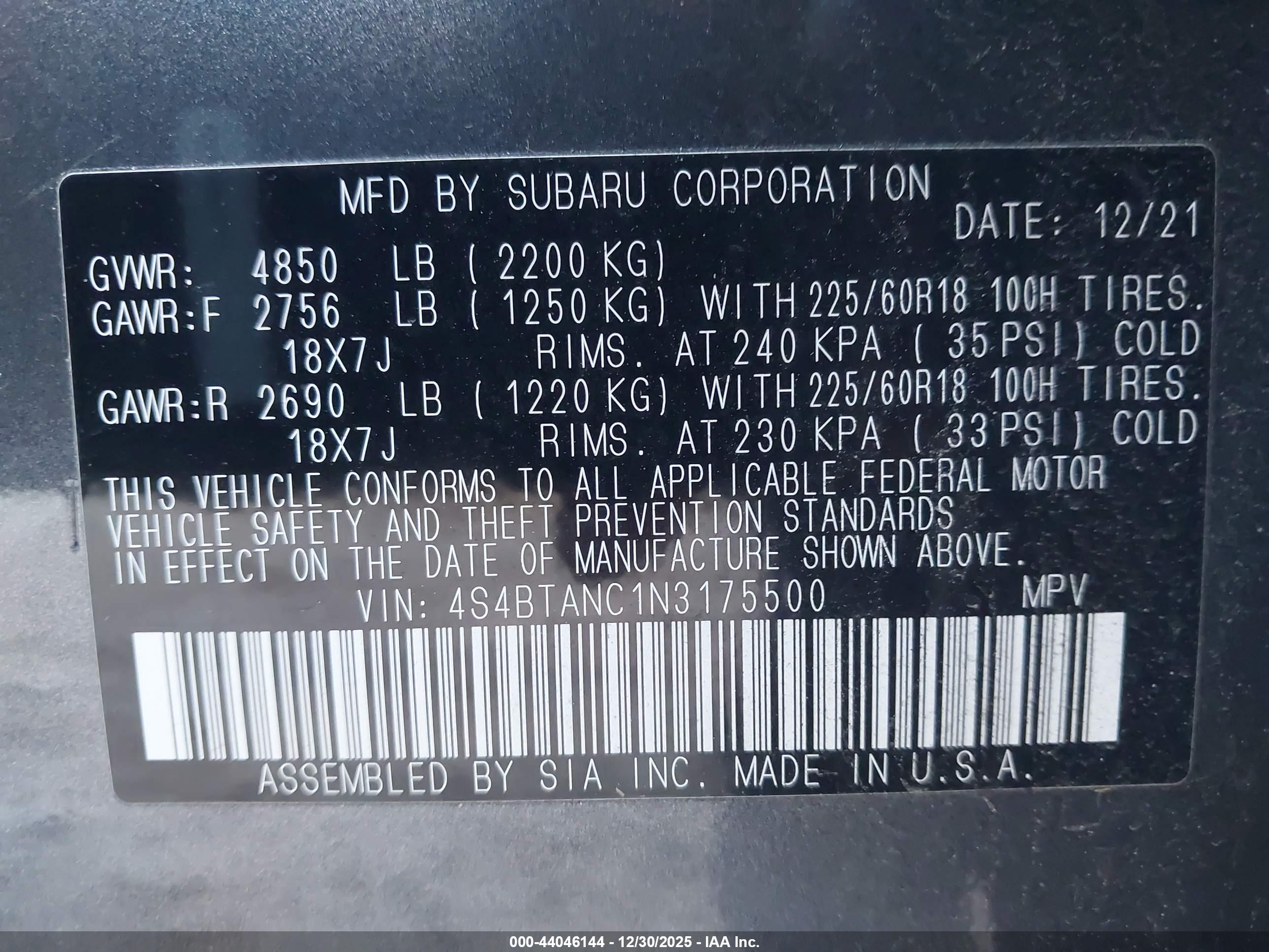 SUBARU OUTBACK image 9