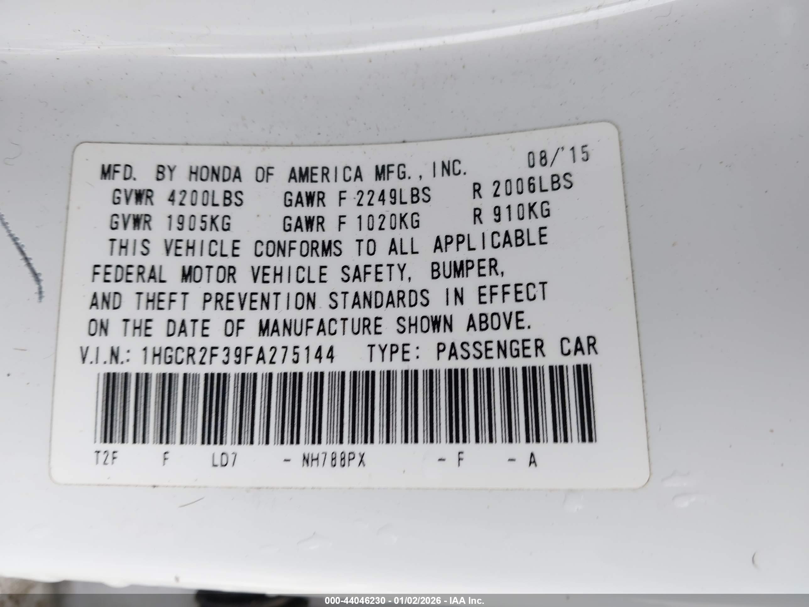 HONDA ACCORD image 9