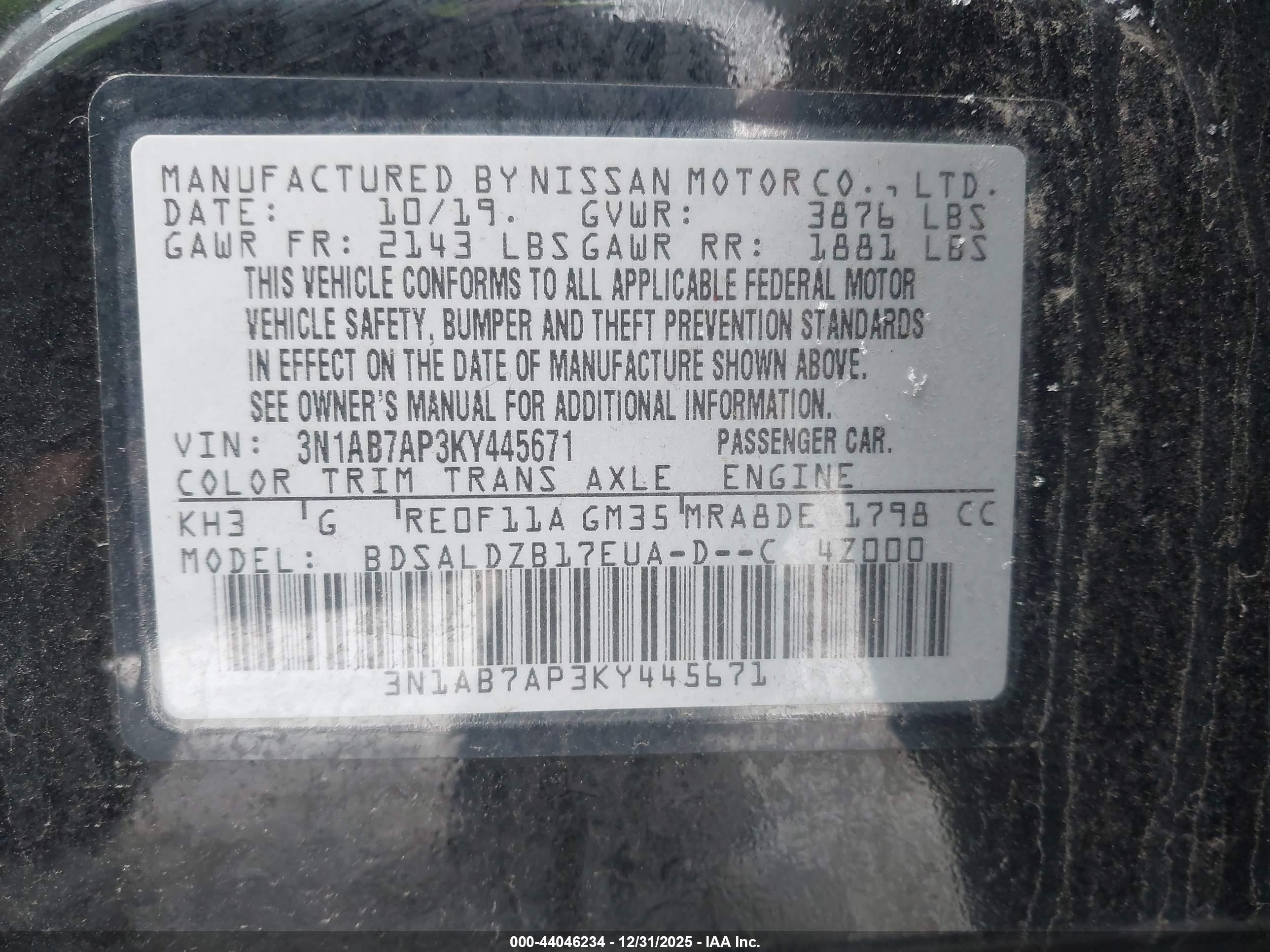 NISSAN SENTRA image 9