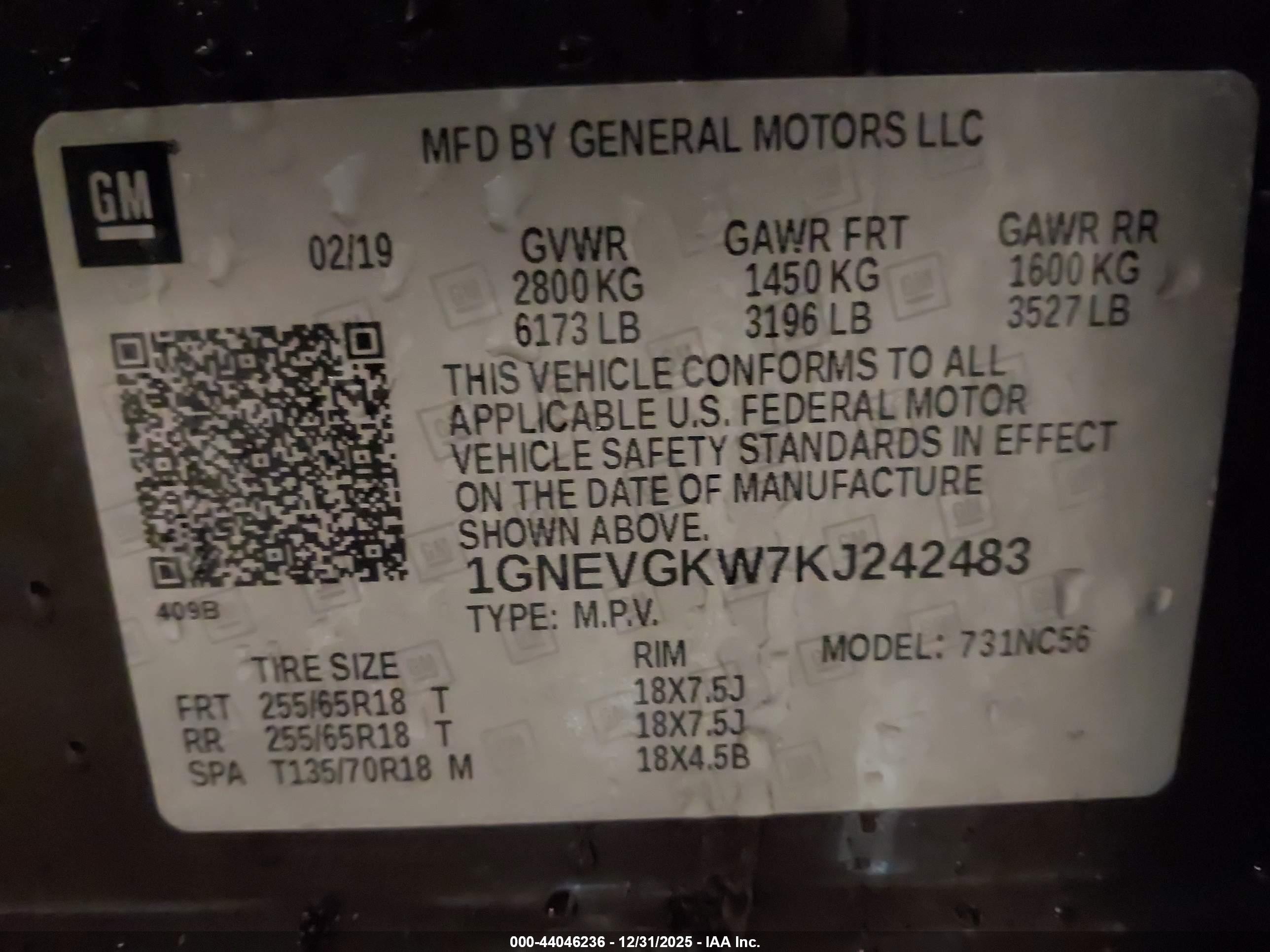 CHEVROLET TRAVERSE image 9