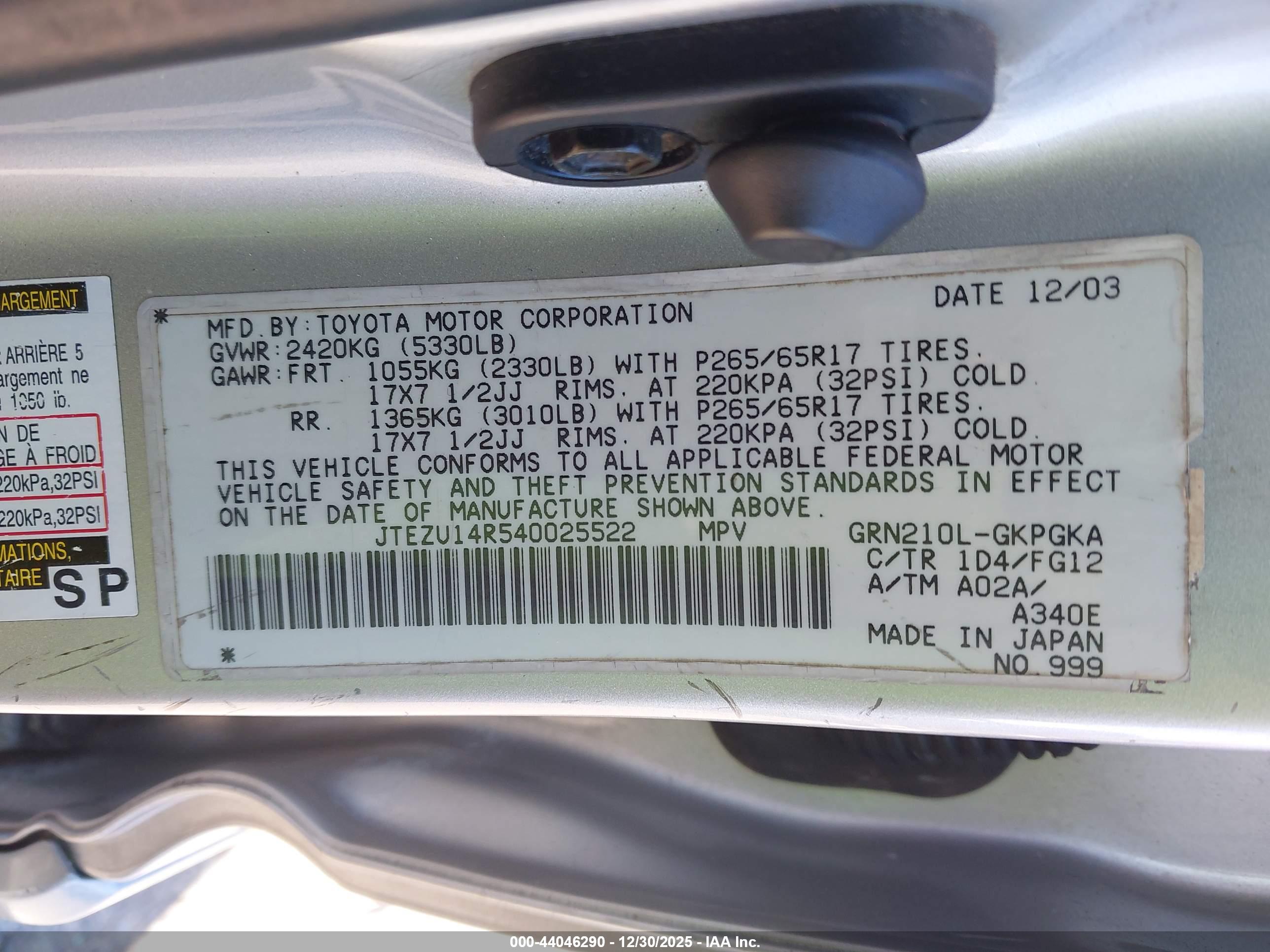 TOYOTA 4RUNNER image 9