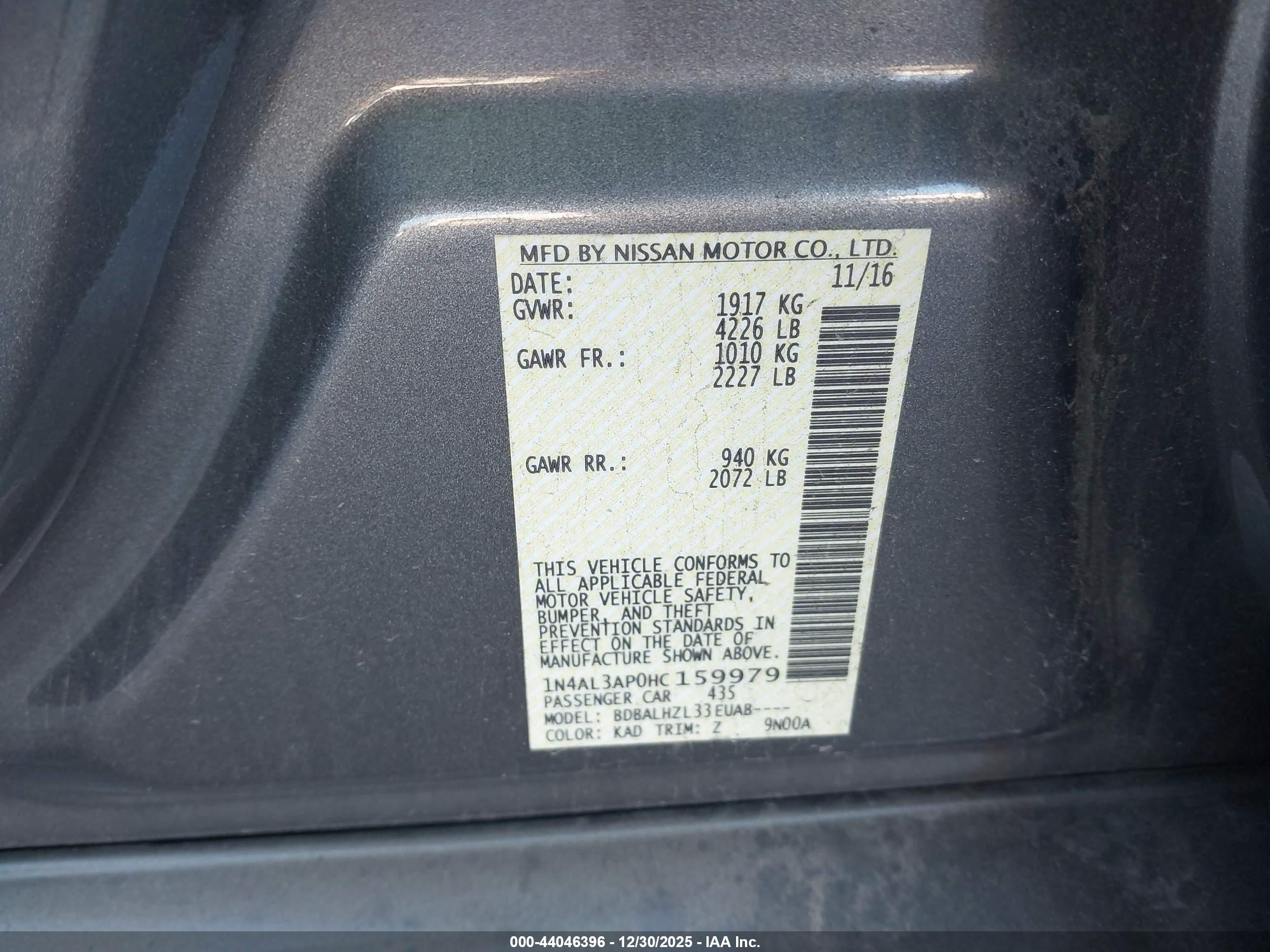 NISSAN ALTIMA image 9