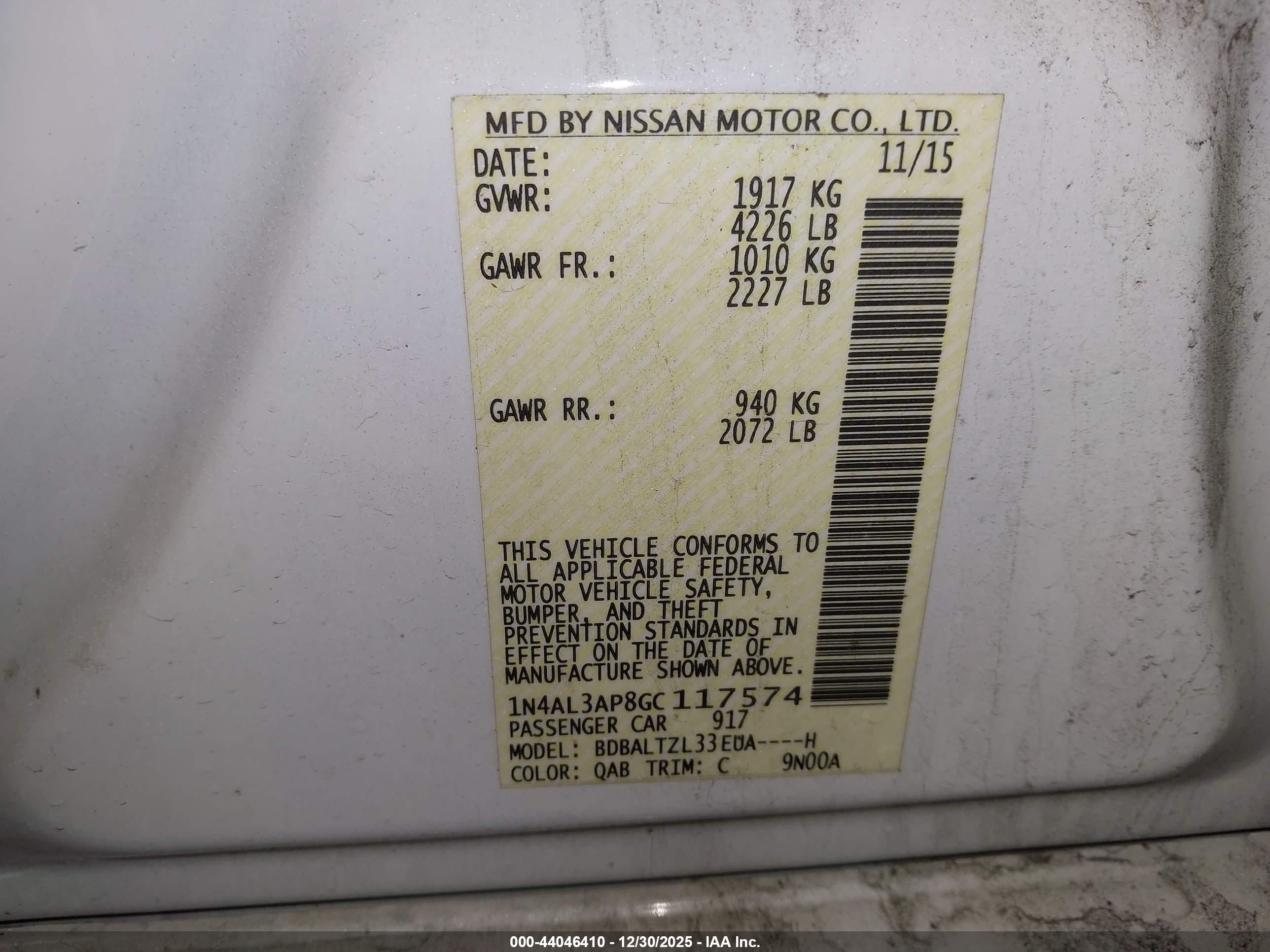 NISSAN ALTIMA image 9