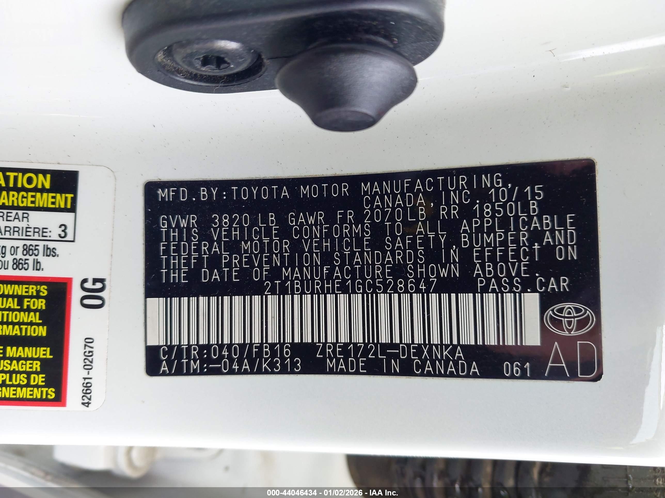 TOYOTA COROLLA image 9