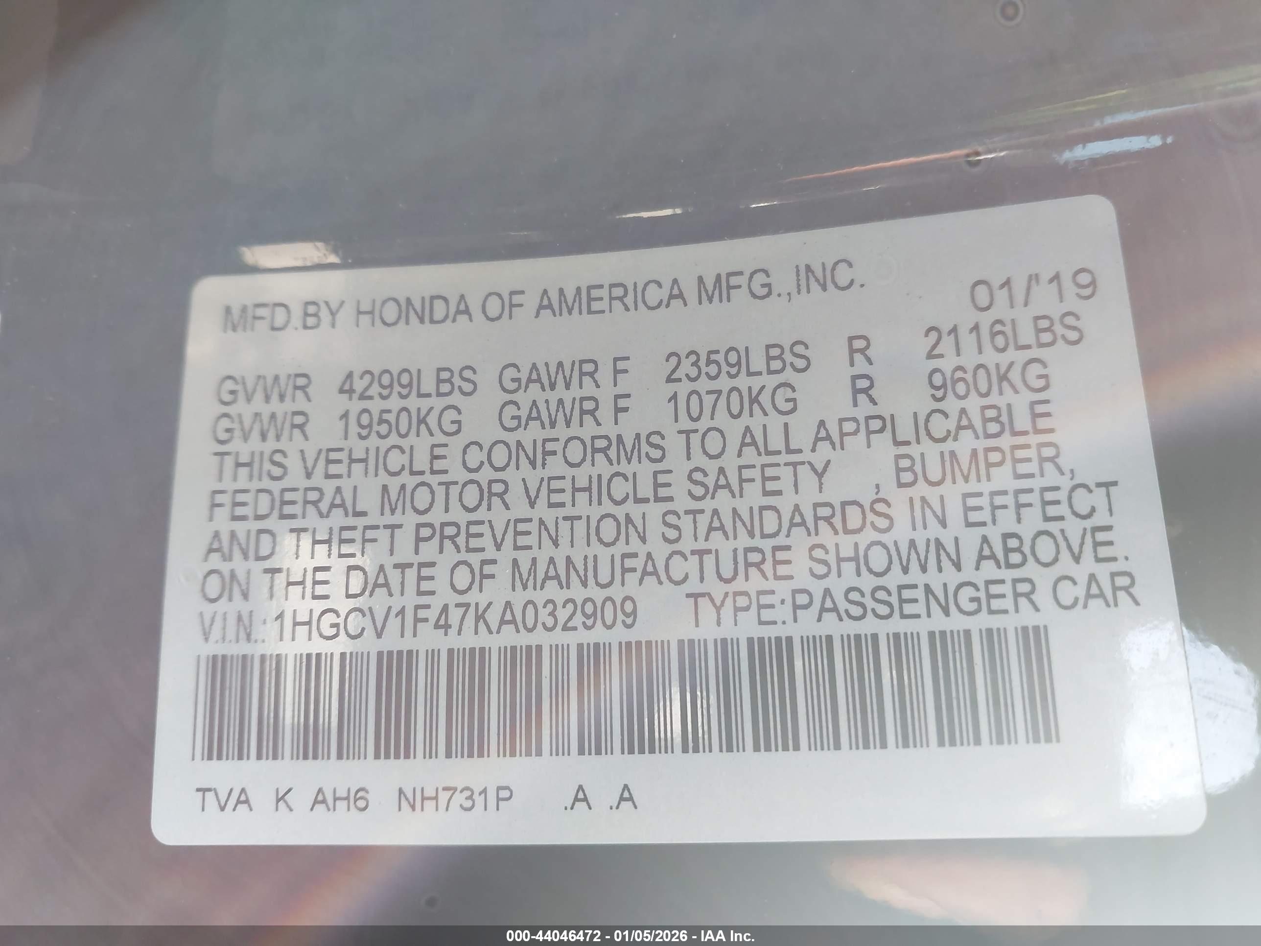 HONDA ACCORD image 9