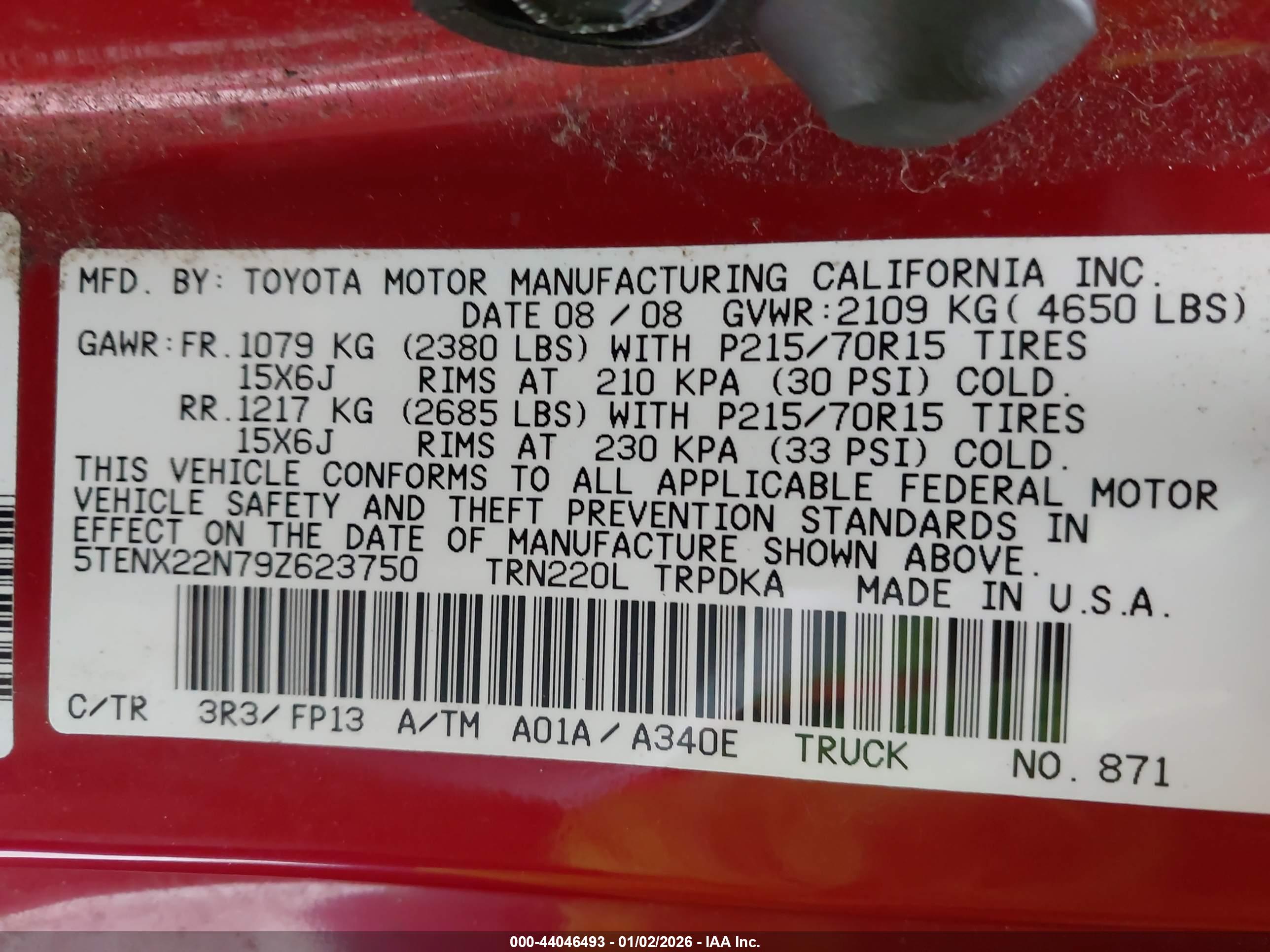 TOYOTA TACOMA image 9