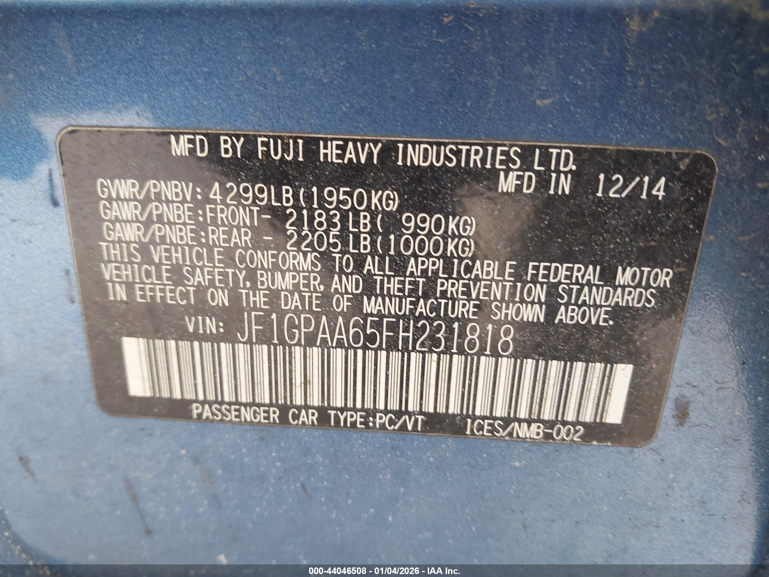 SUBARU IMPREZA image 9