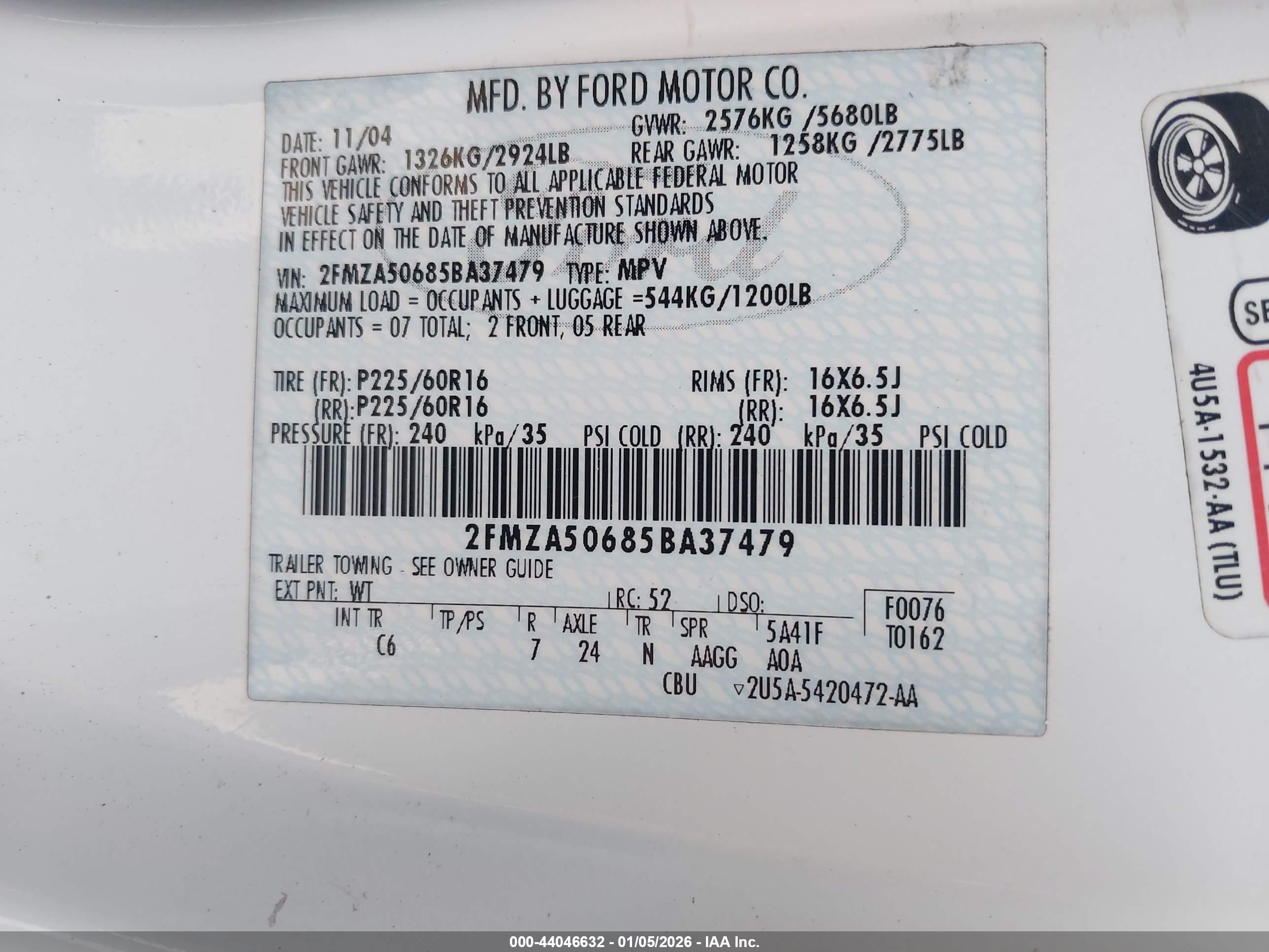 FORD FREESTAR image 9