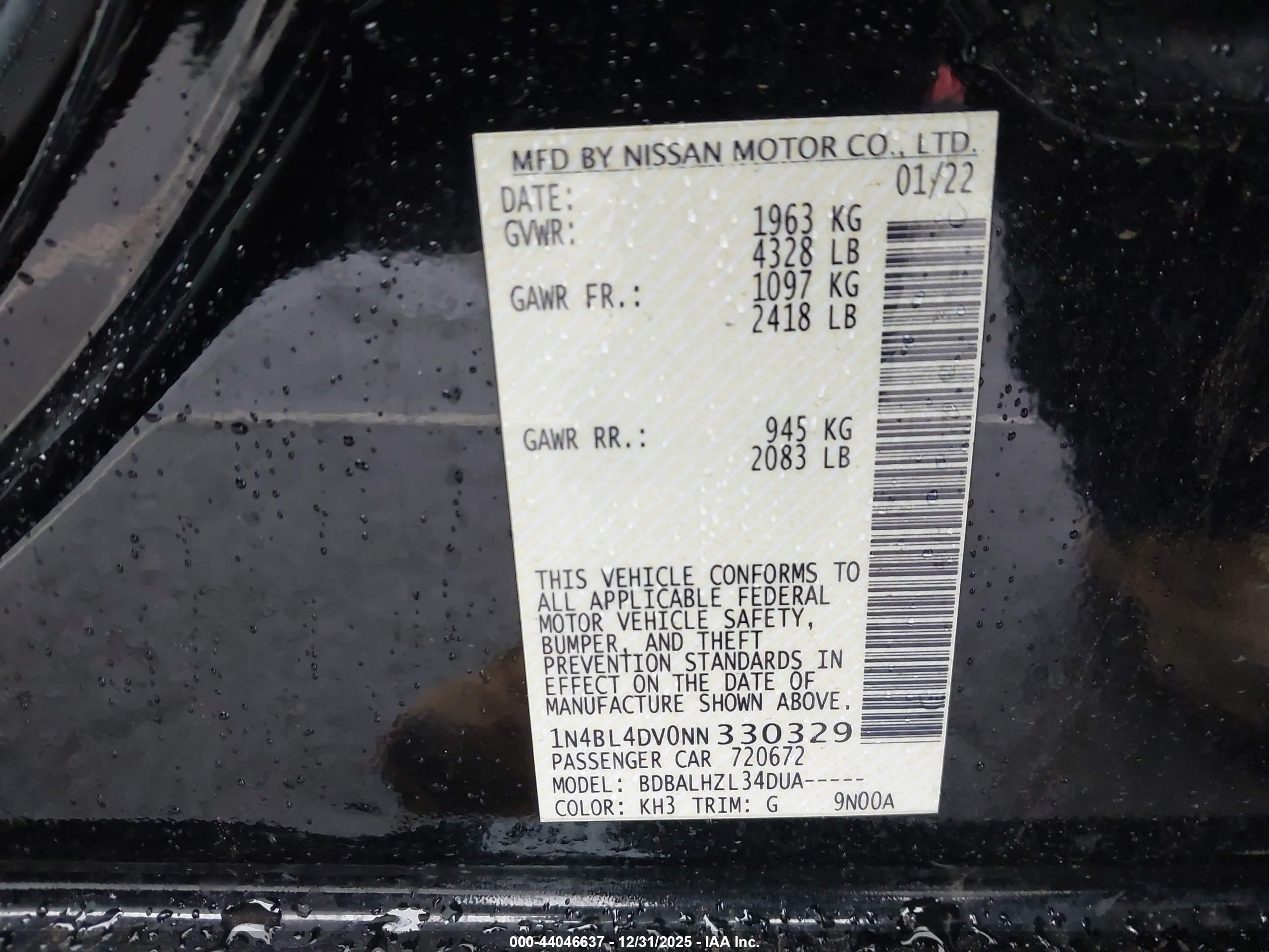 NISSAN ALTIMA image 9
