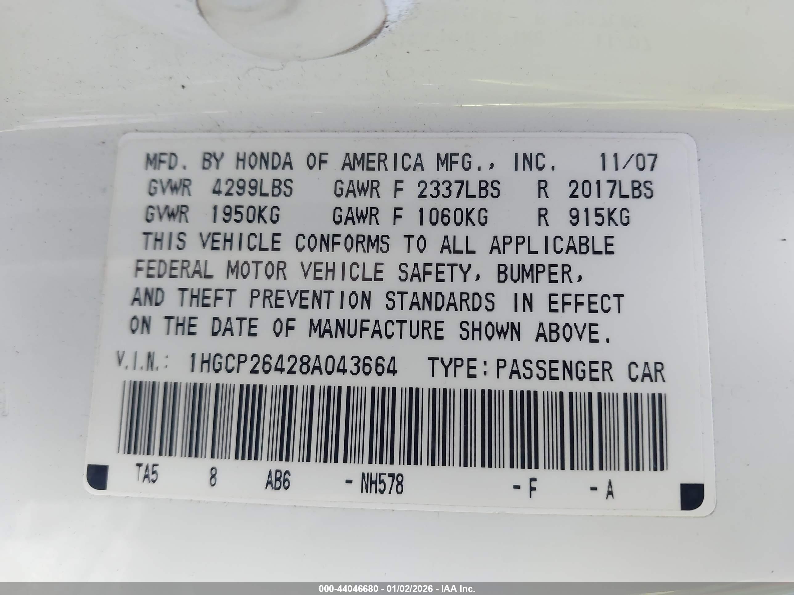 HONDA ACCORD image 9