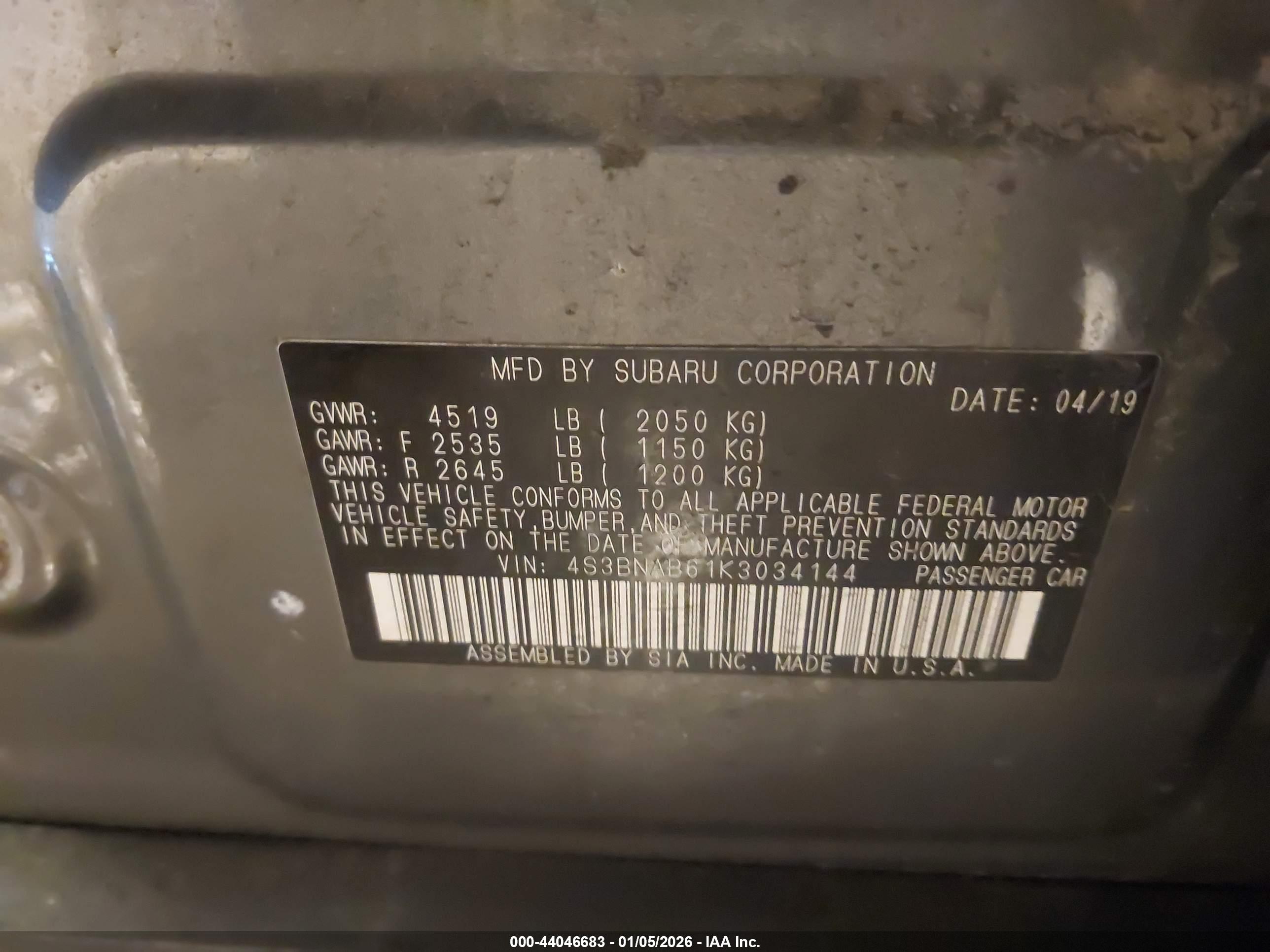 SUBARU LEGACY image 9