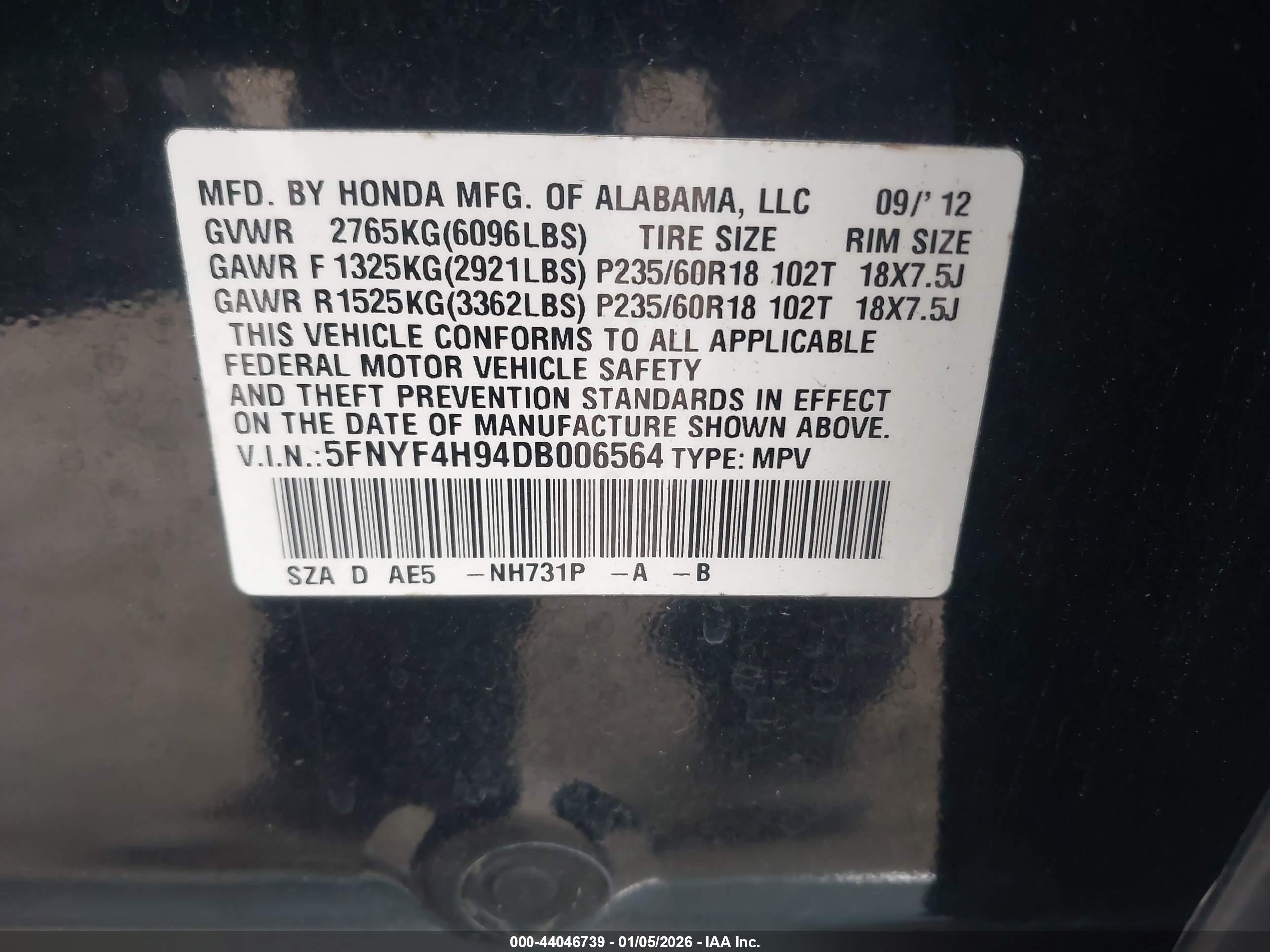HONDA PILOT image 9