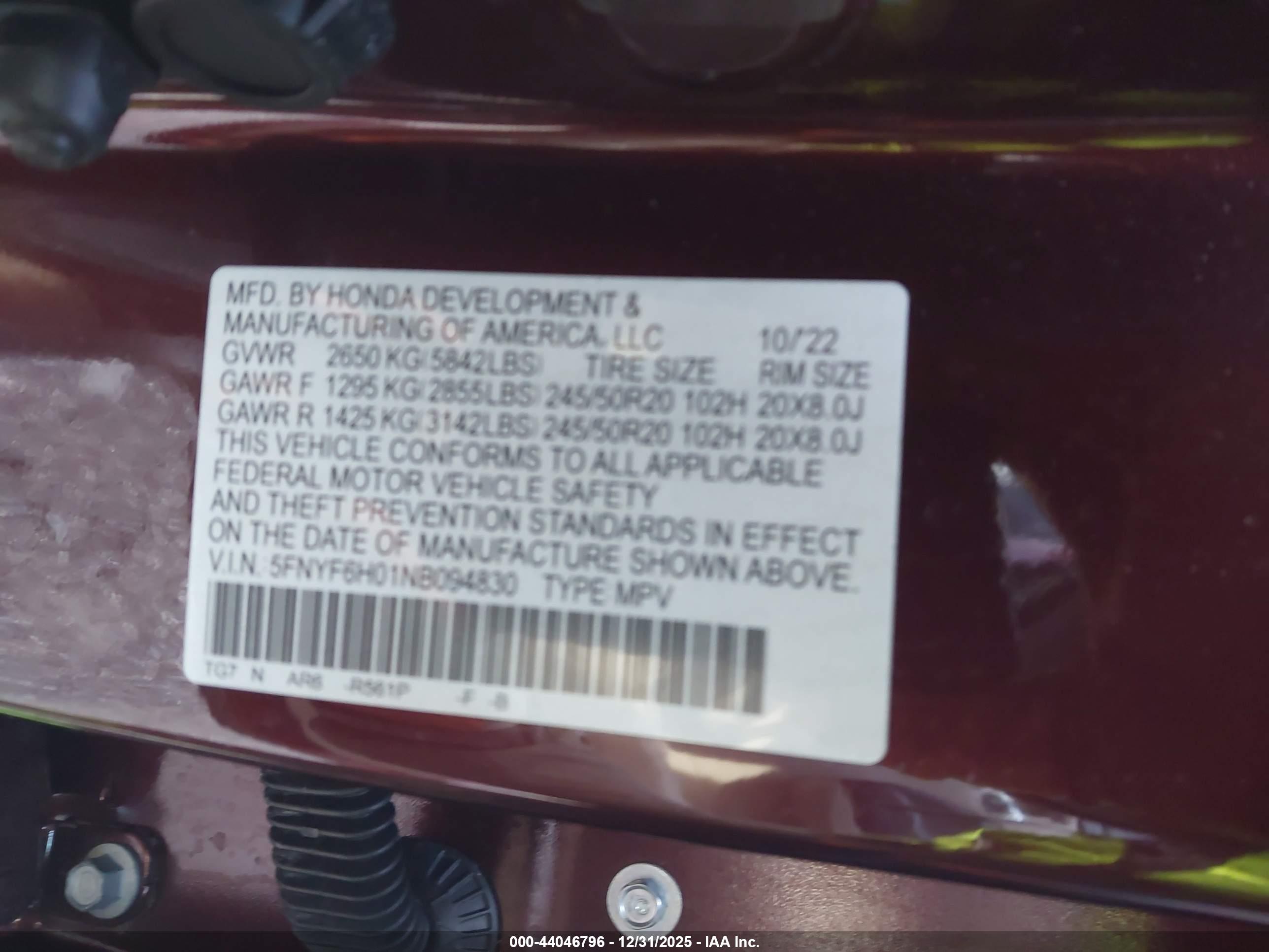 HONDA PILOT image 9