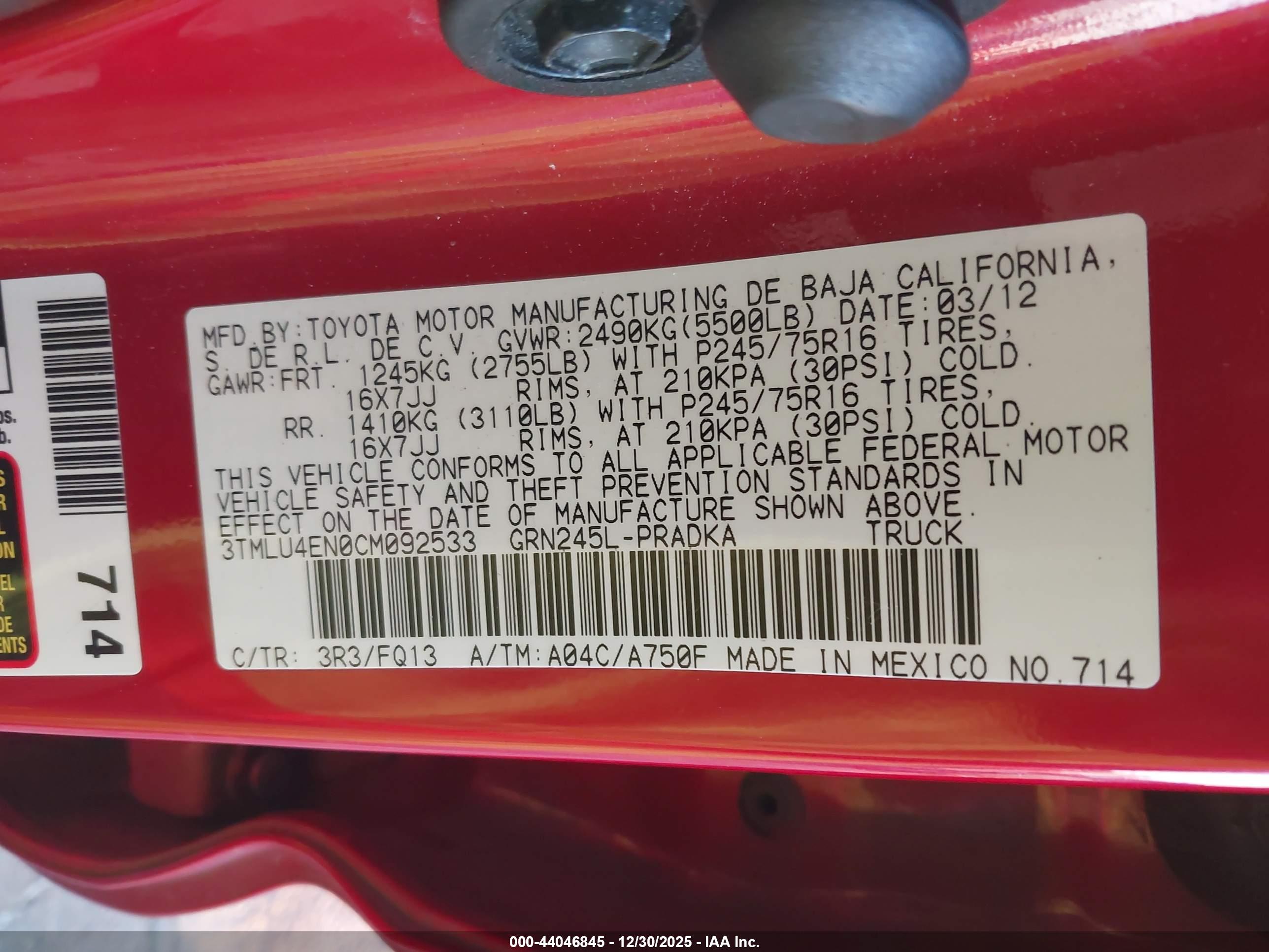 TOYOTA TACOMA image 9