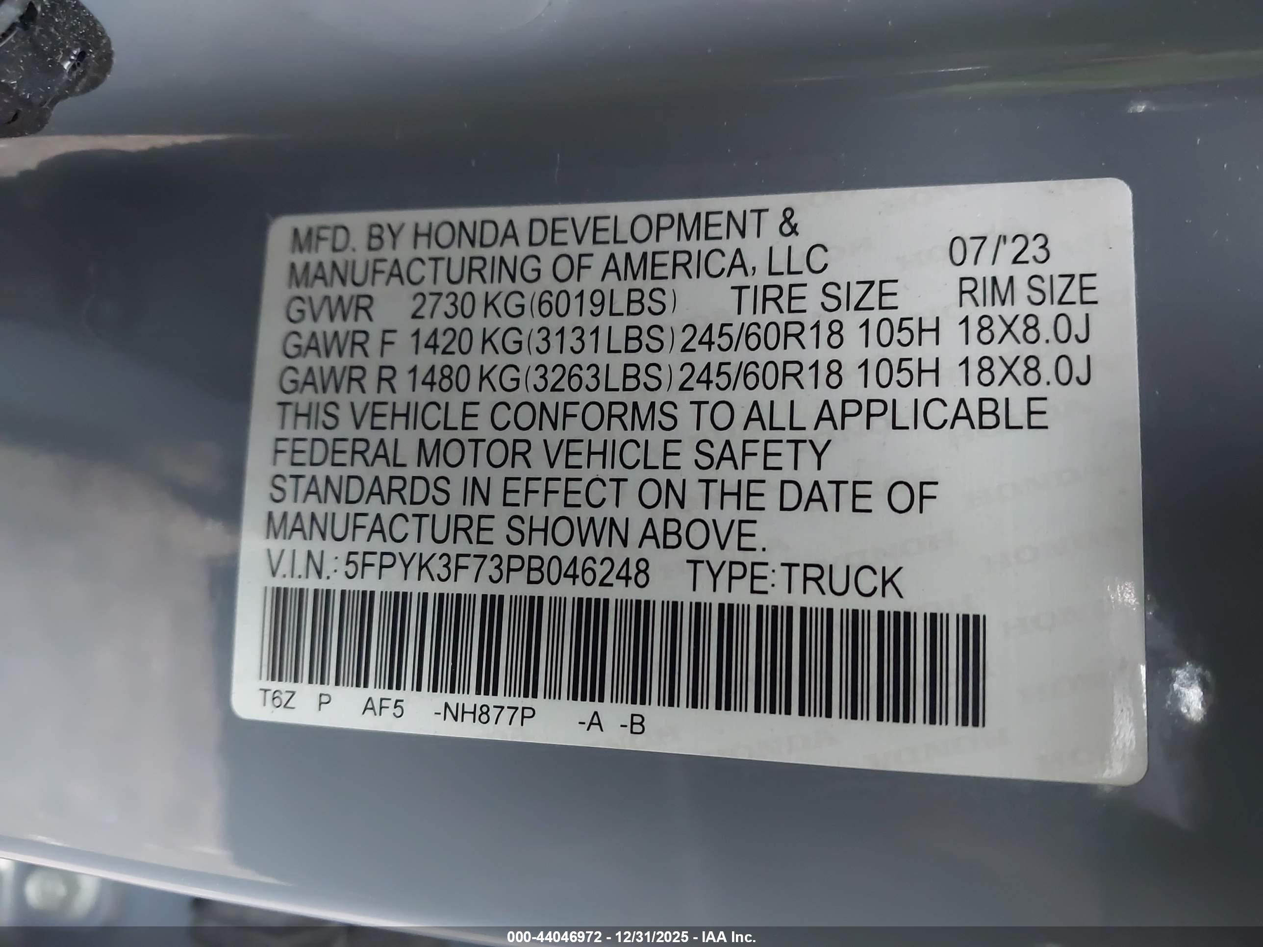 HONDA RIDGELINE image 9