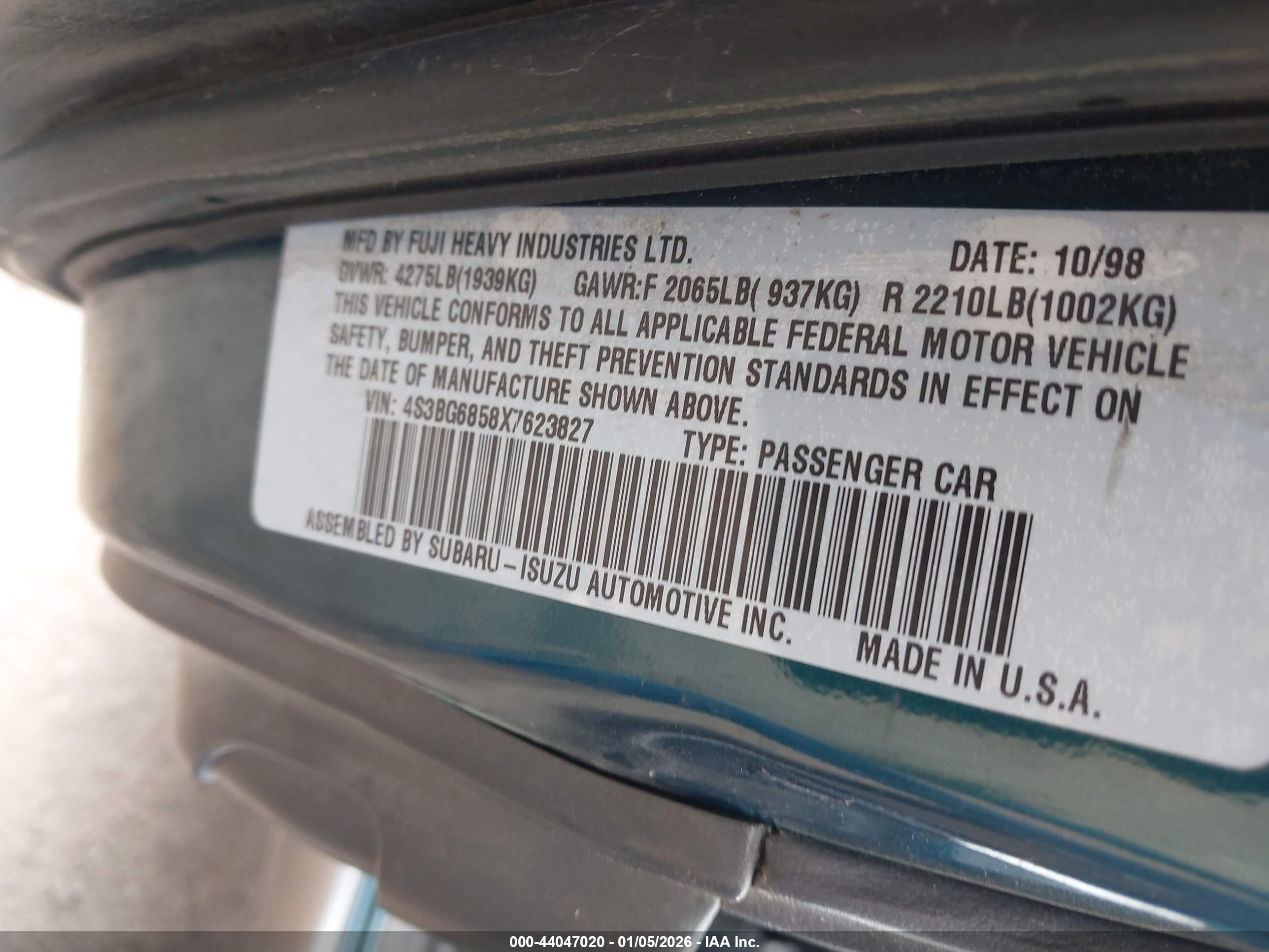 SUBARU LEGACY image 9