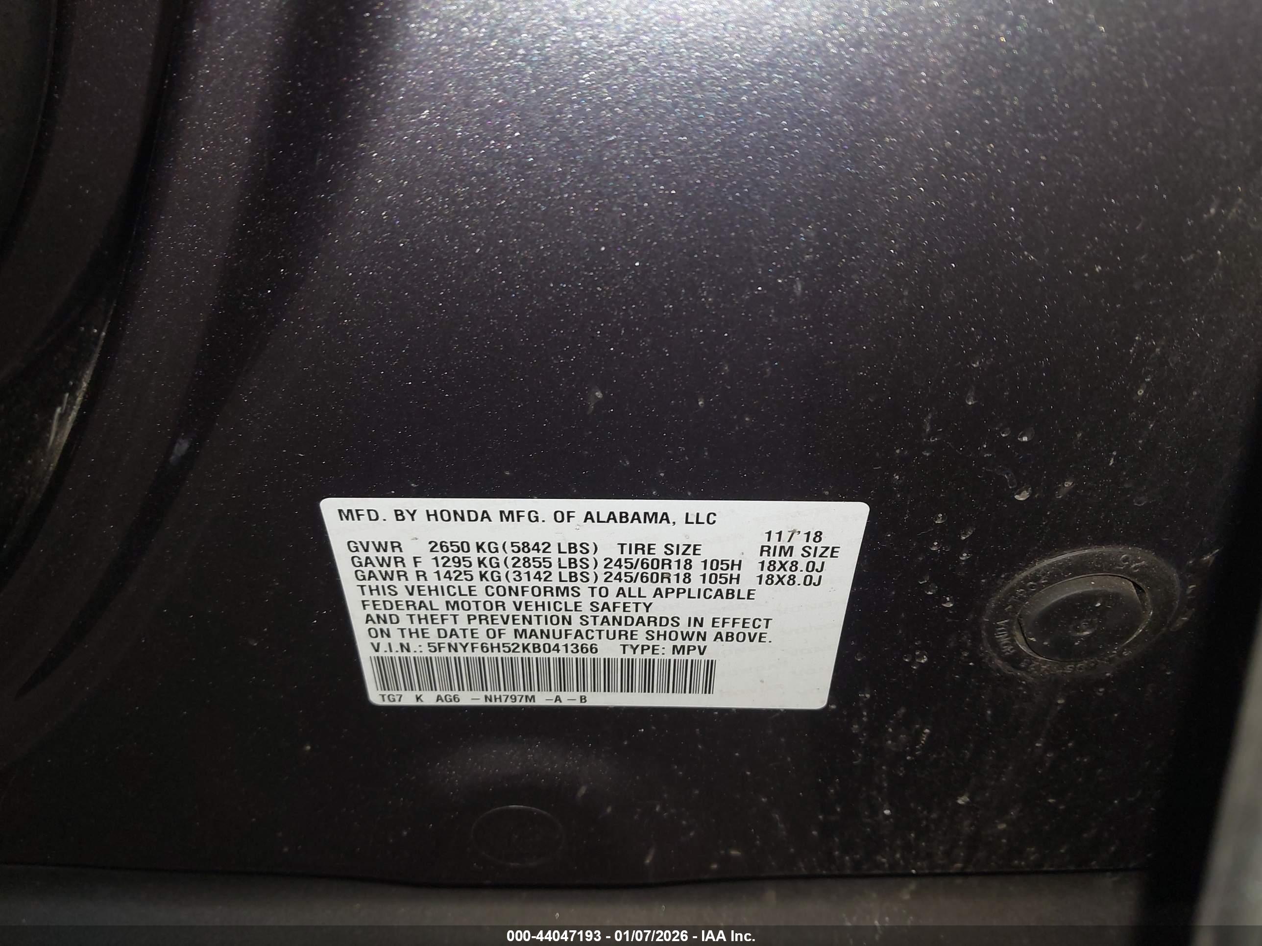 HONDA PILOT image 9