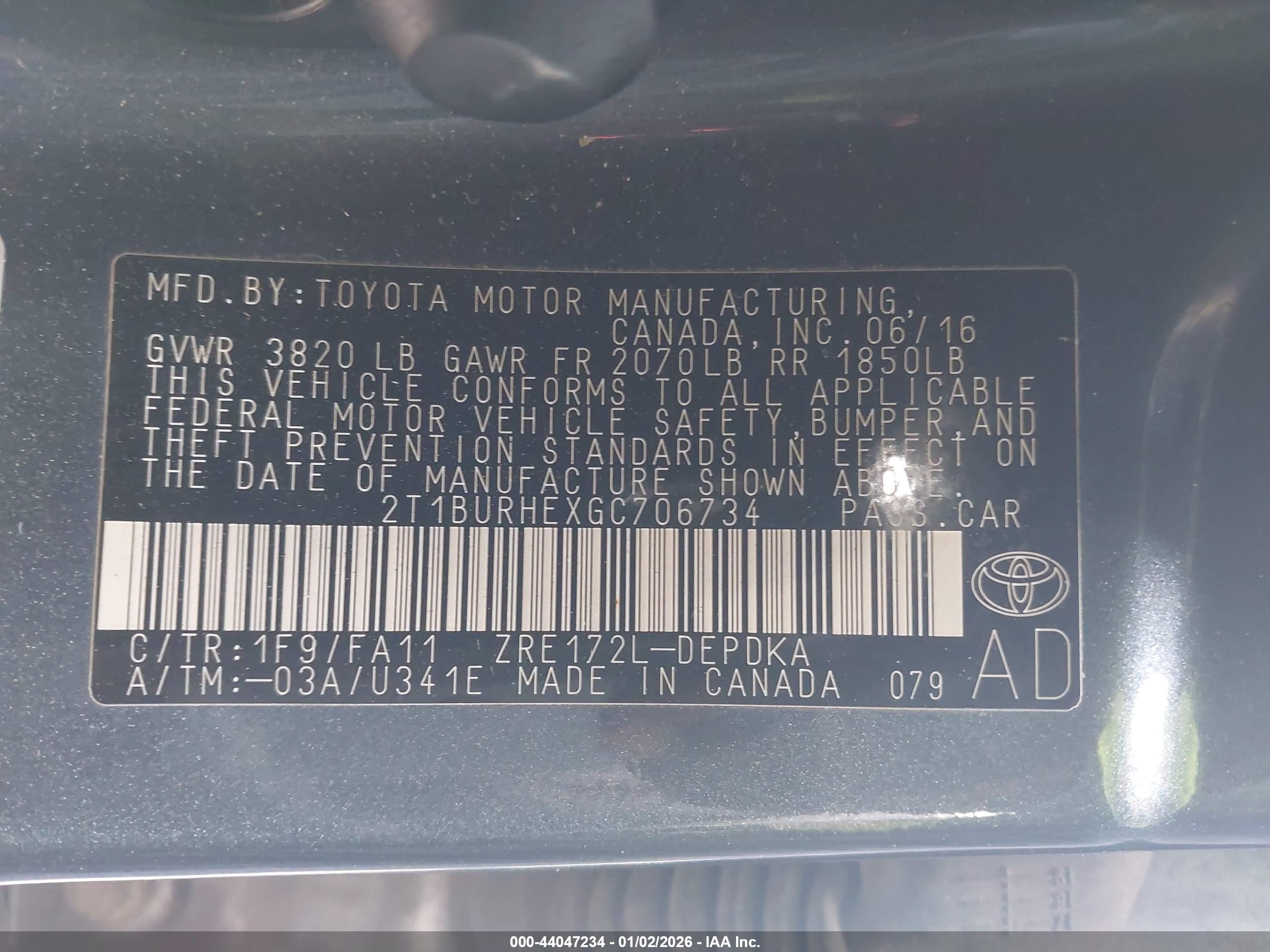 TOYOTA COROLLA image 9