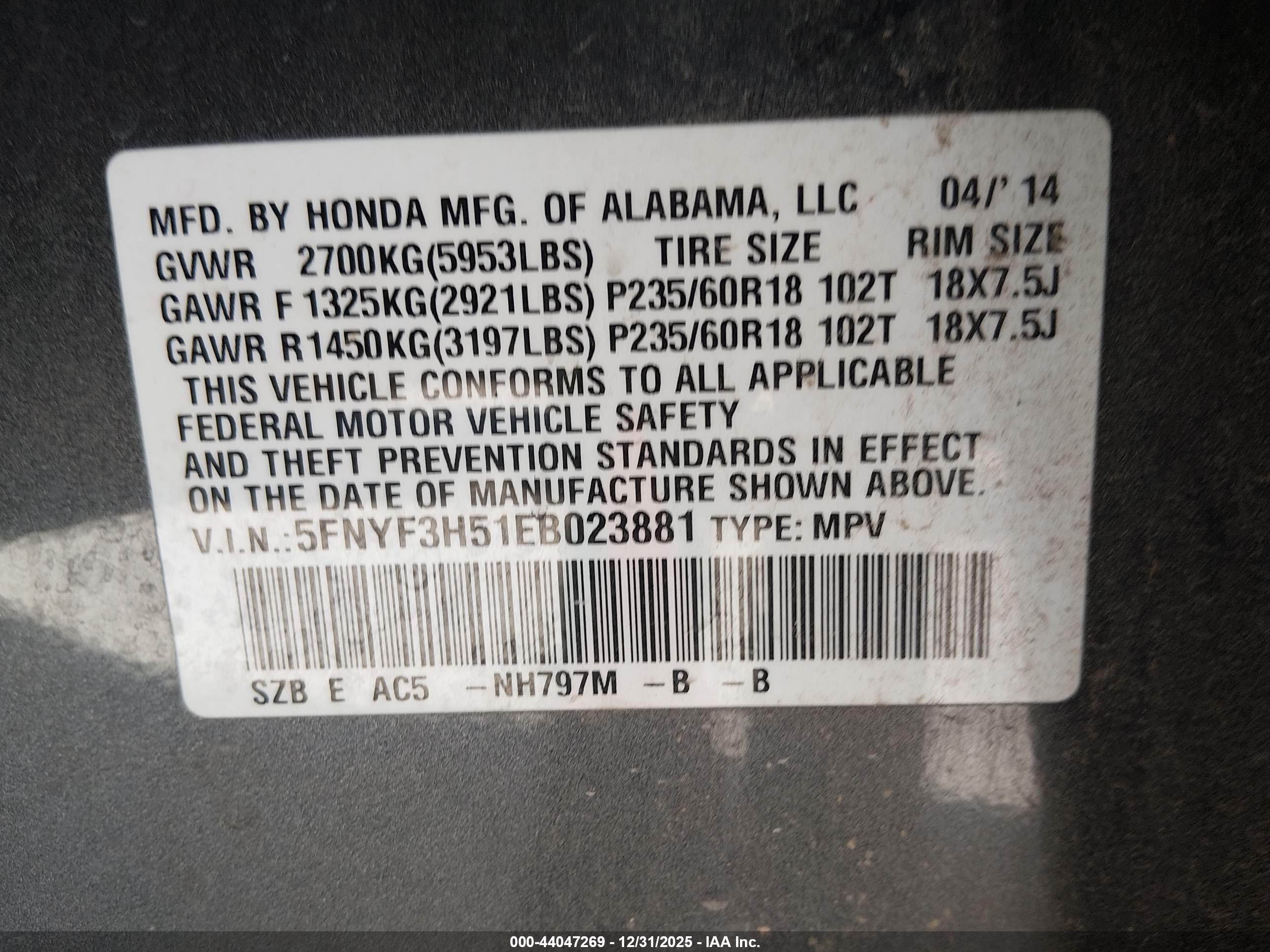 HONDA PILOT image 9