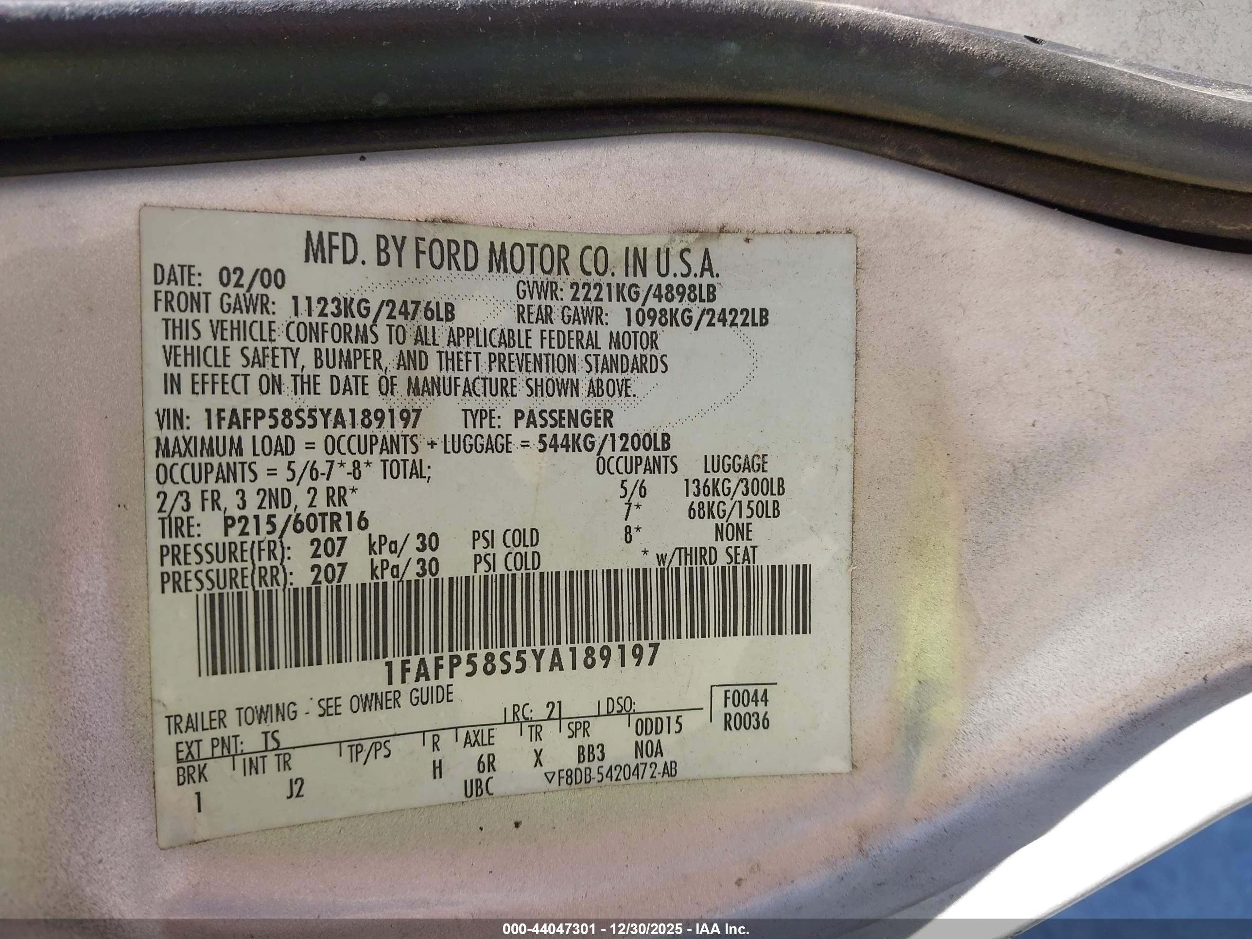 FORD TAURUS image 9