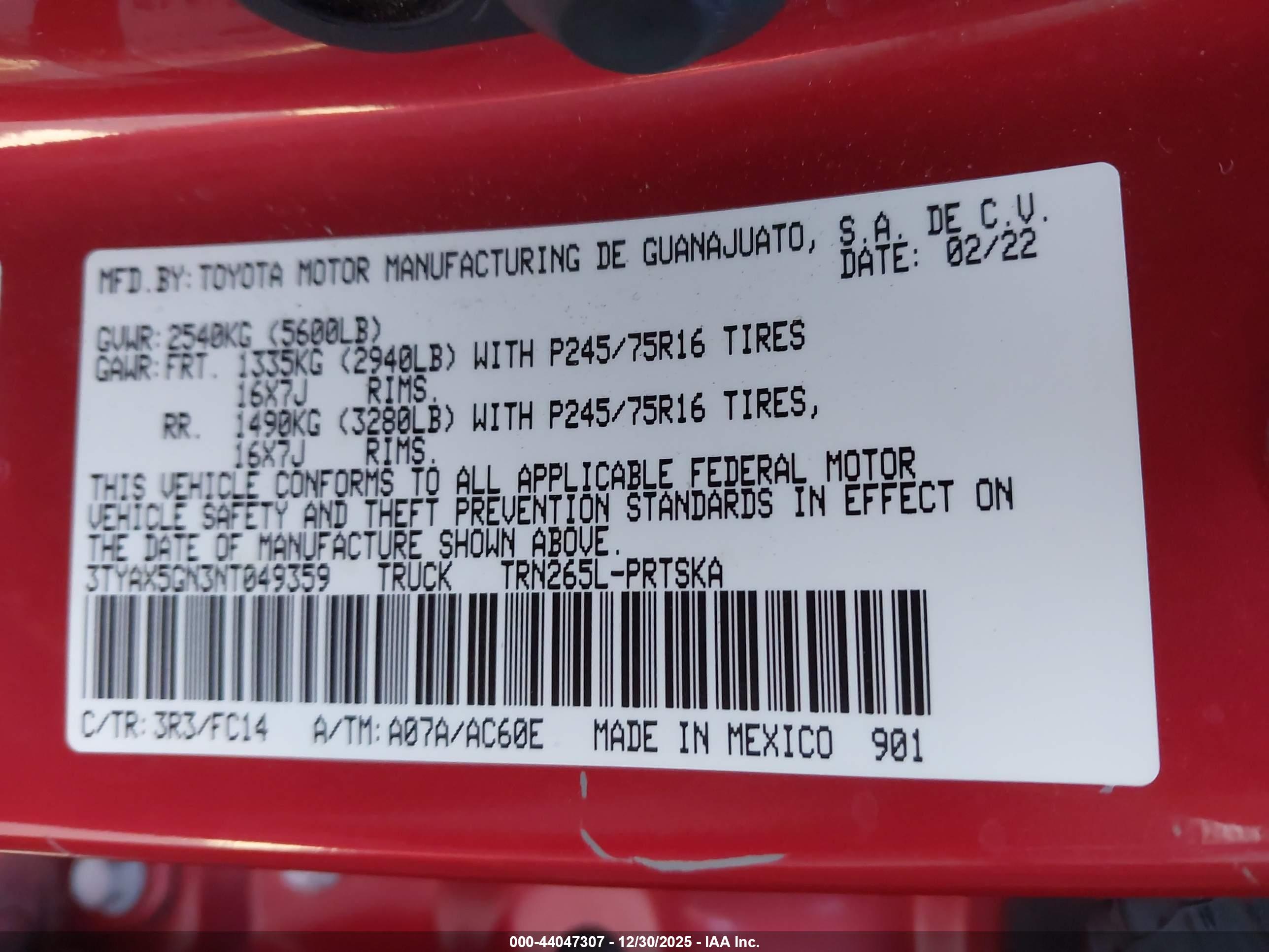 TOYOTA TACOMA image 9