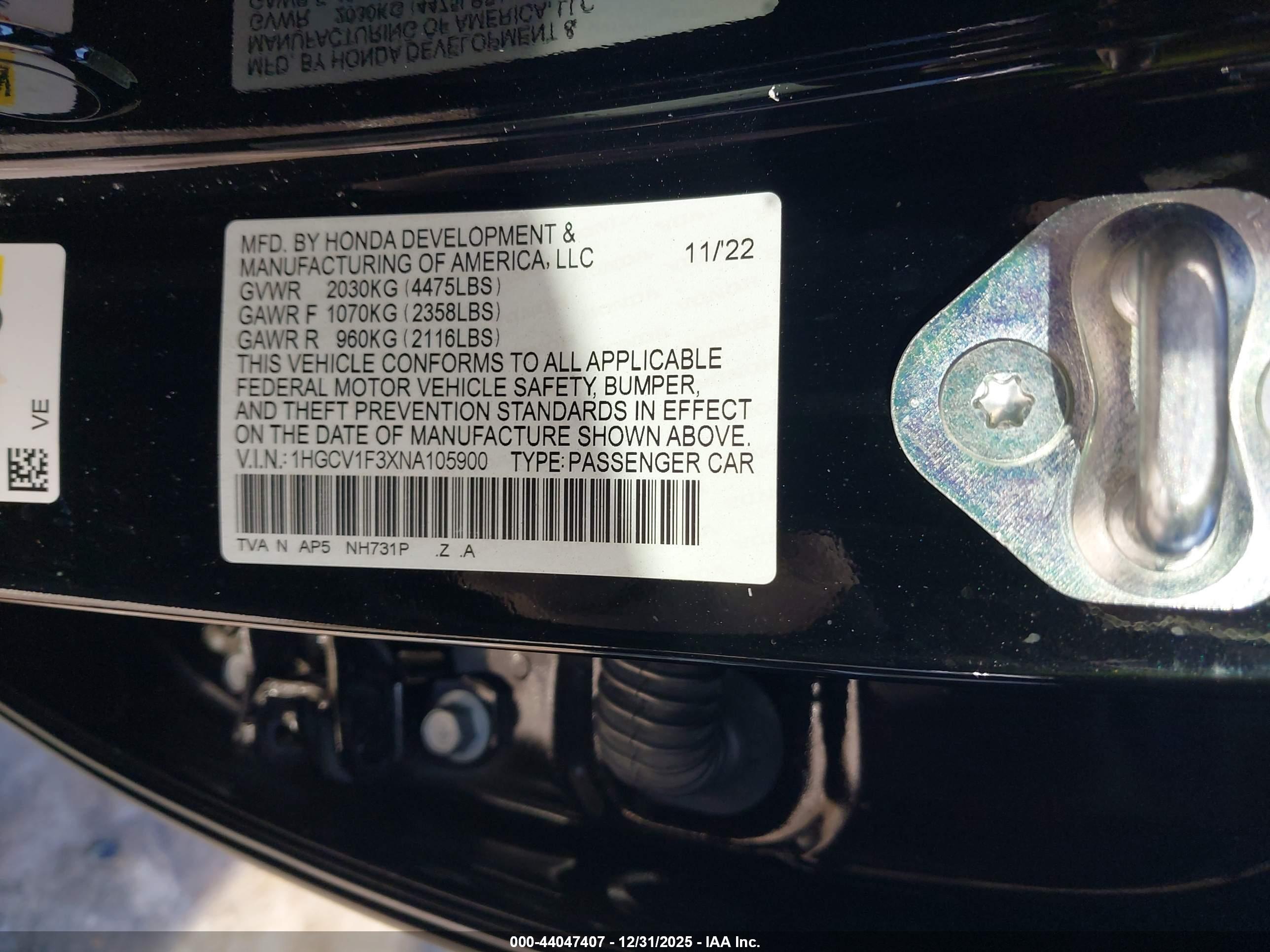 HONDA ACCORD image 9