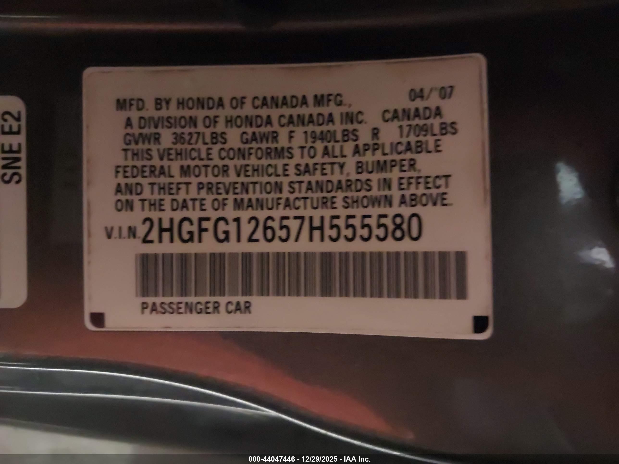 HONDA CIVIC image 9