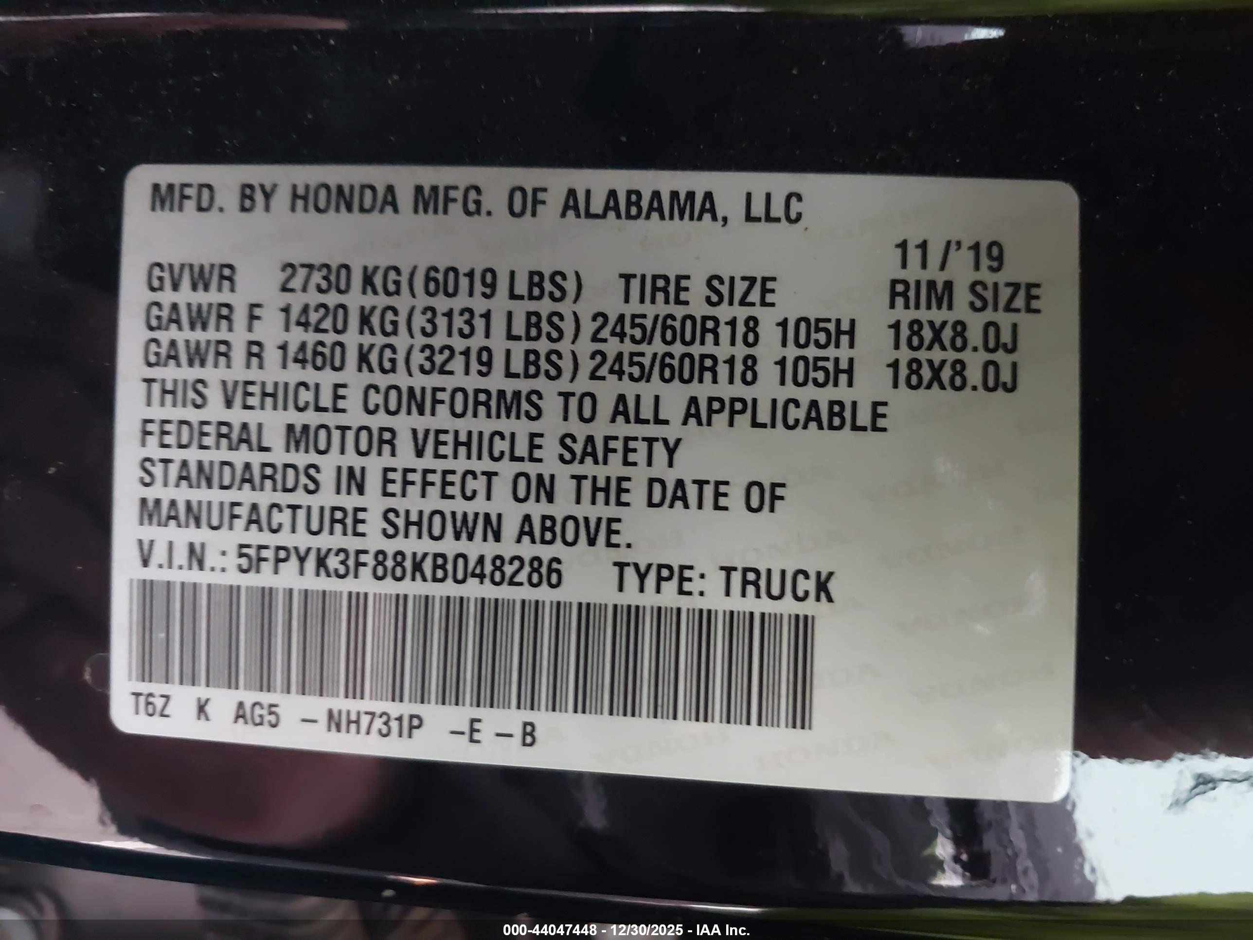 HONDA RIDGELINE image 9