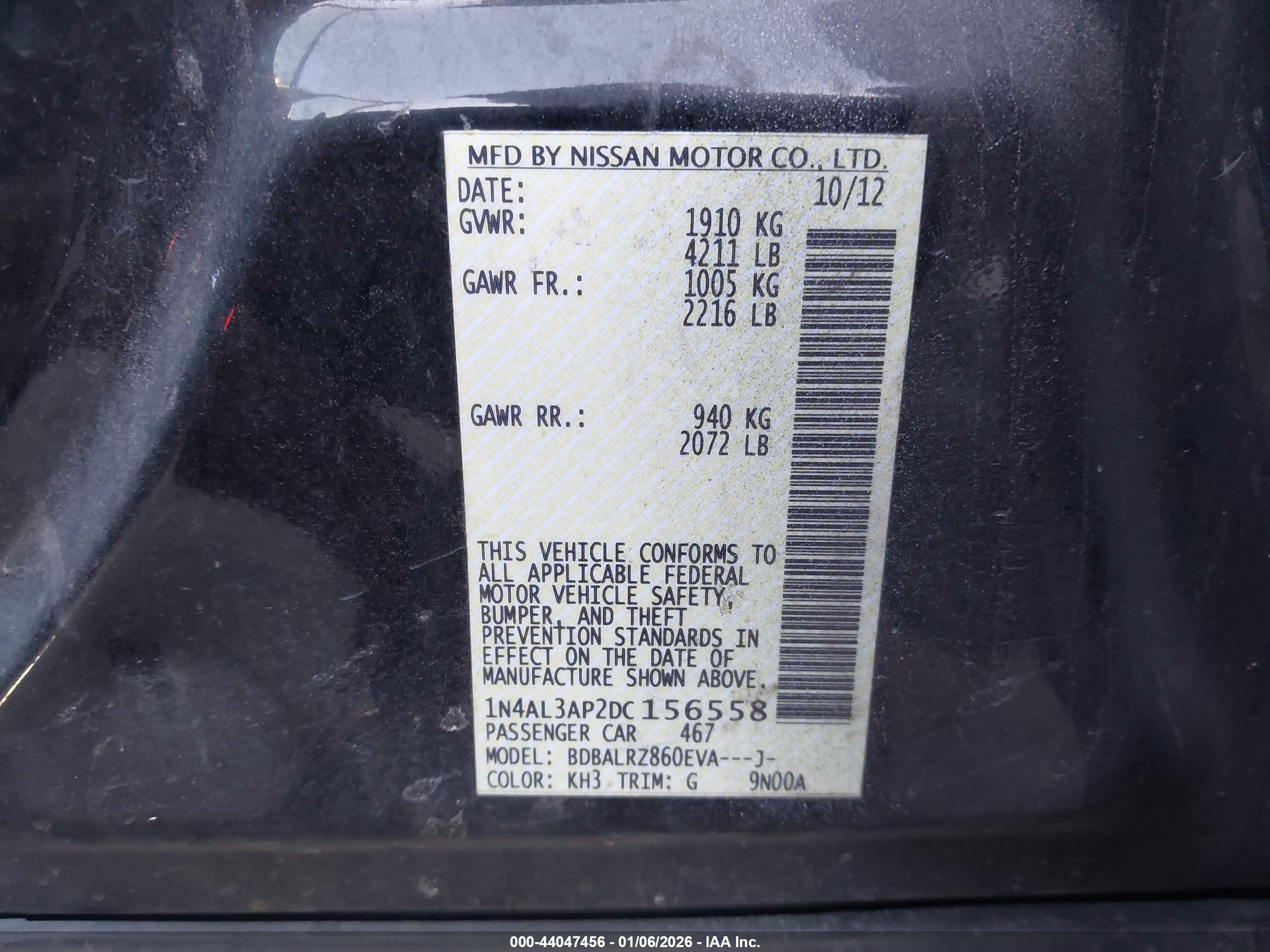 NISSAN ALTIMA image 9